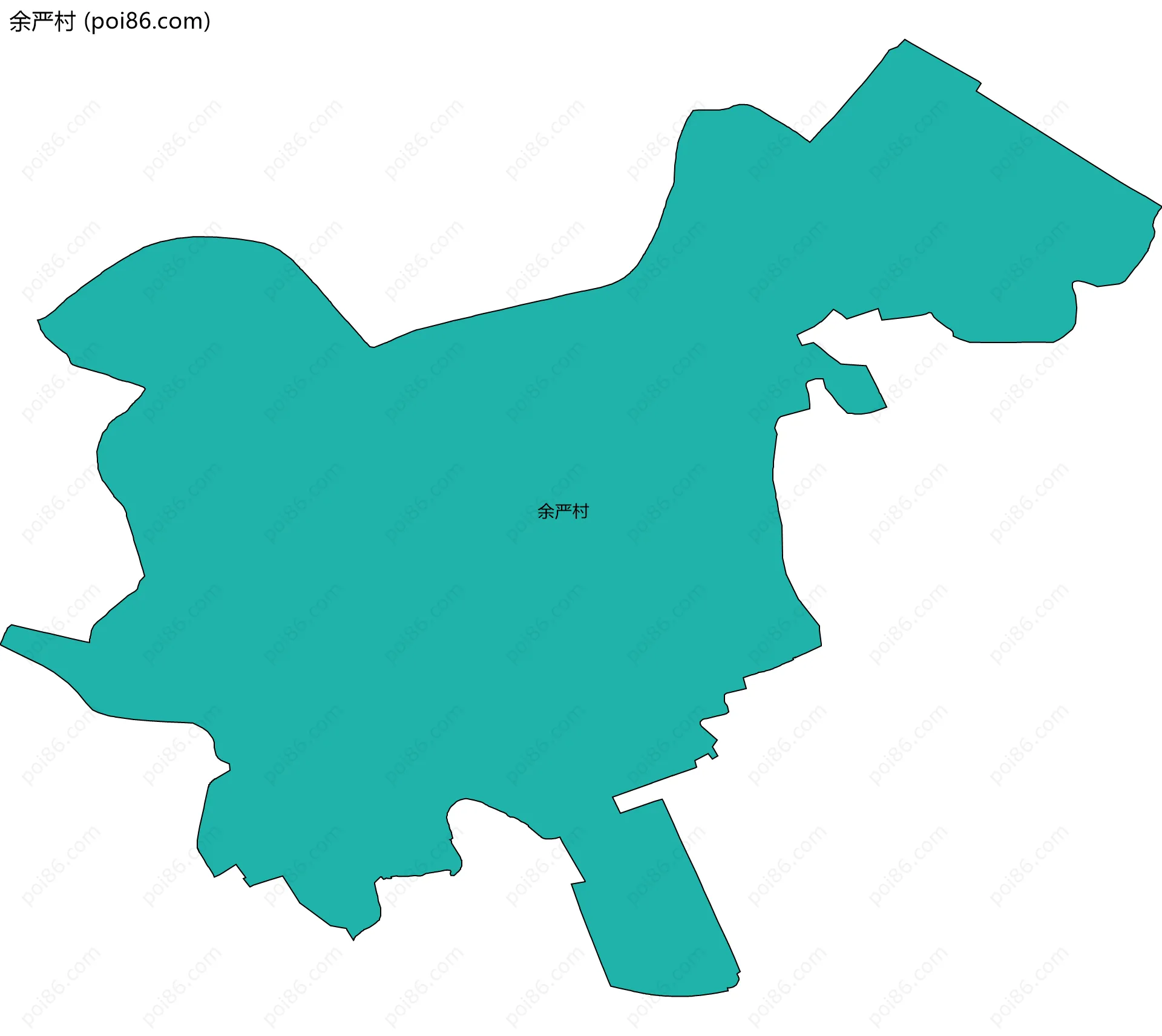 余严村边界地图