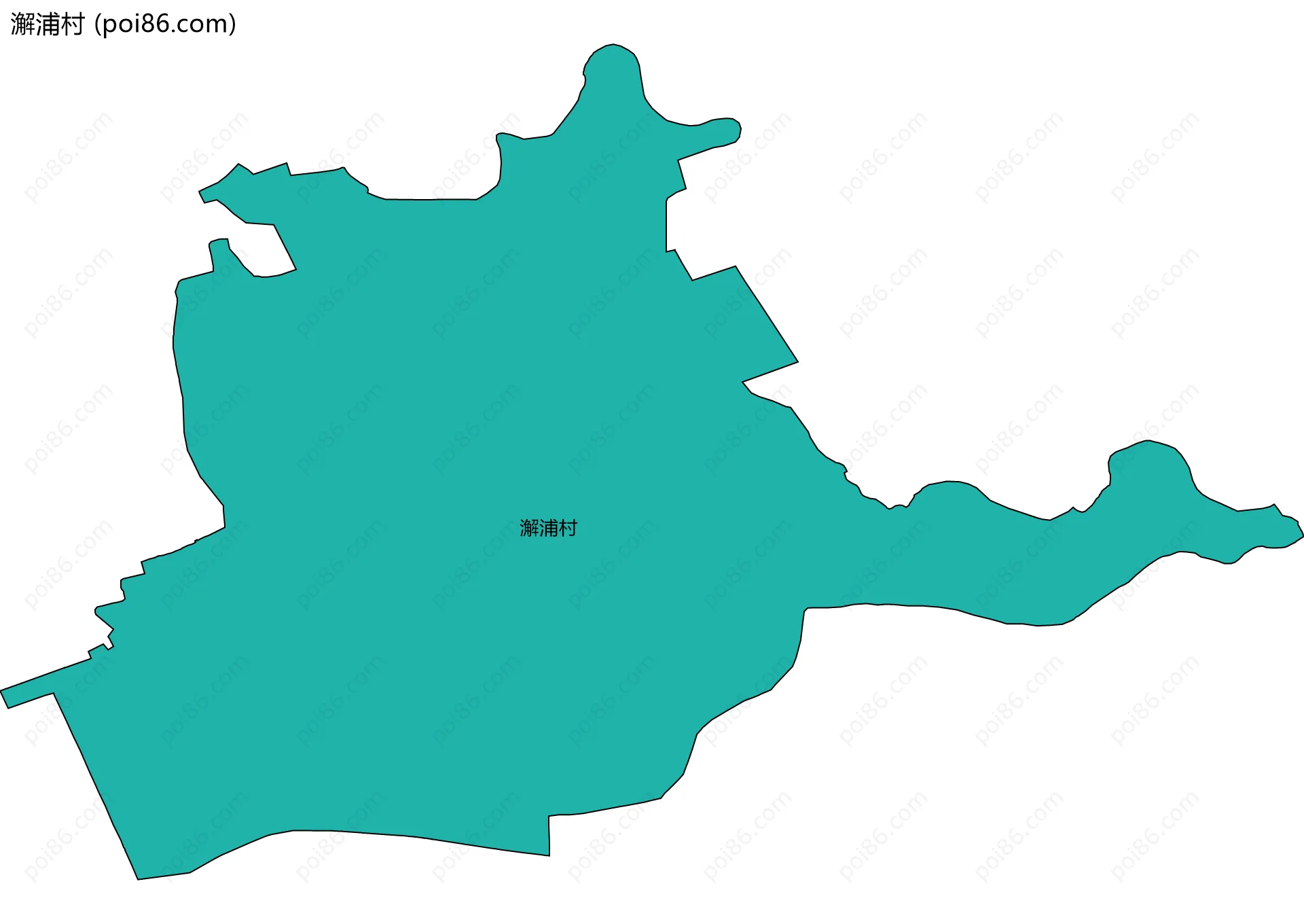 澥浦村边界地图