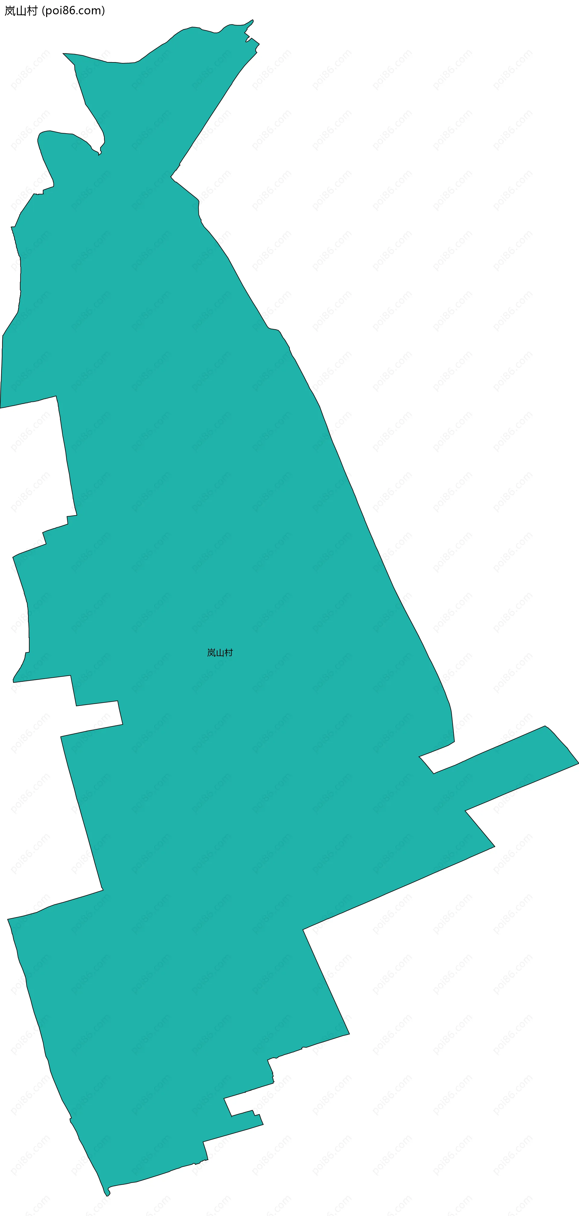 岚山村边界地图