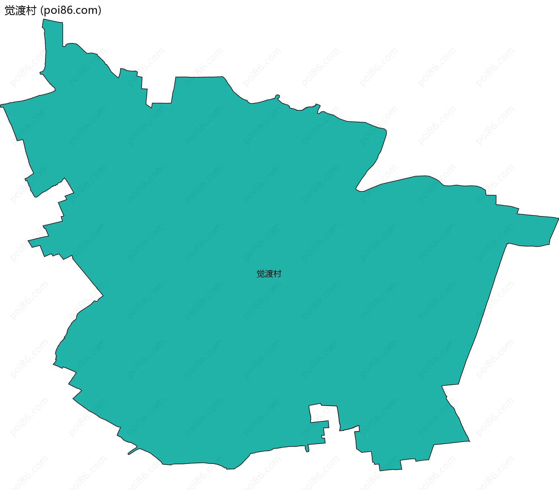 觉渡村边界地图