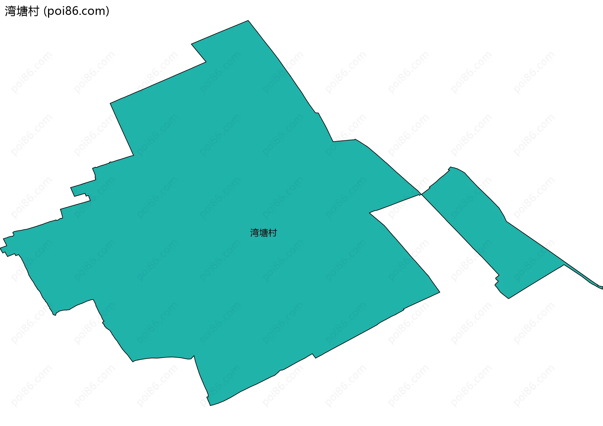 湾塘村边界地图