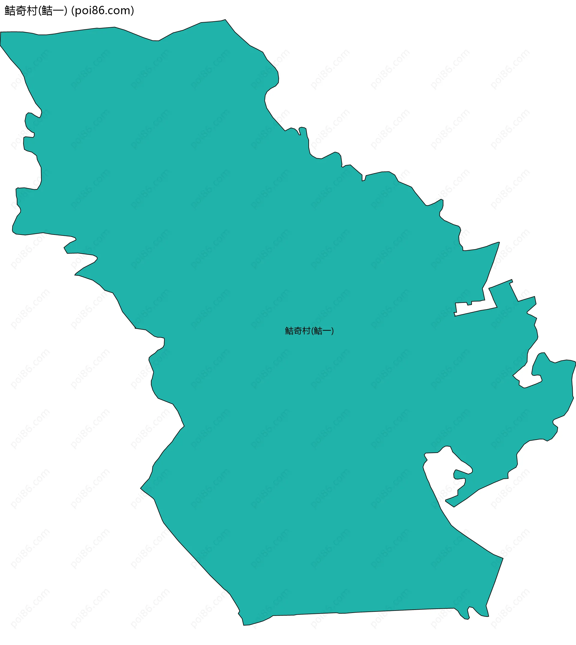 鲒奇村(鲒一)边界地图