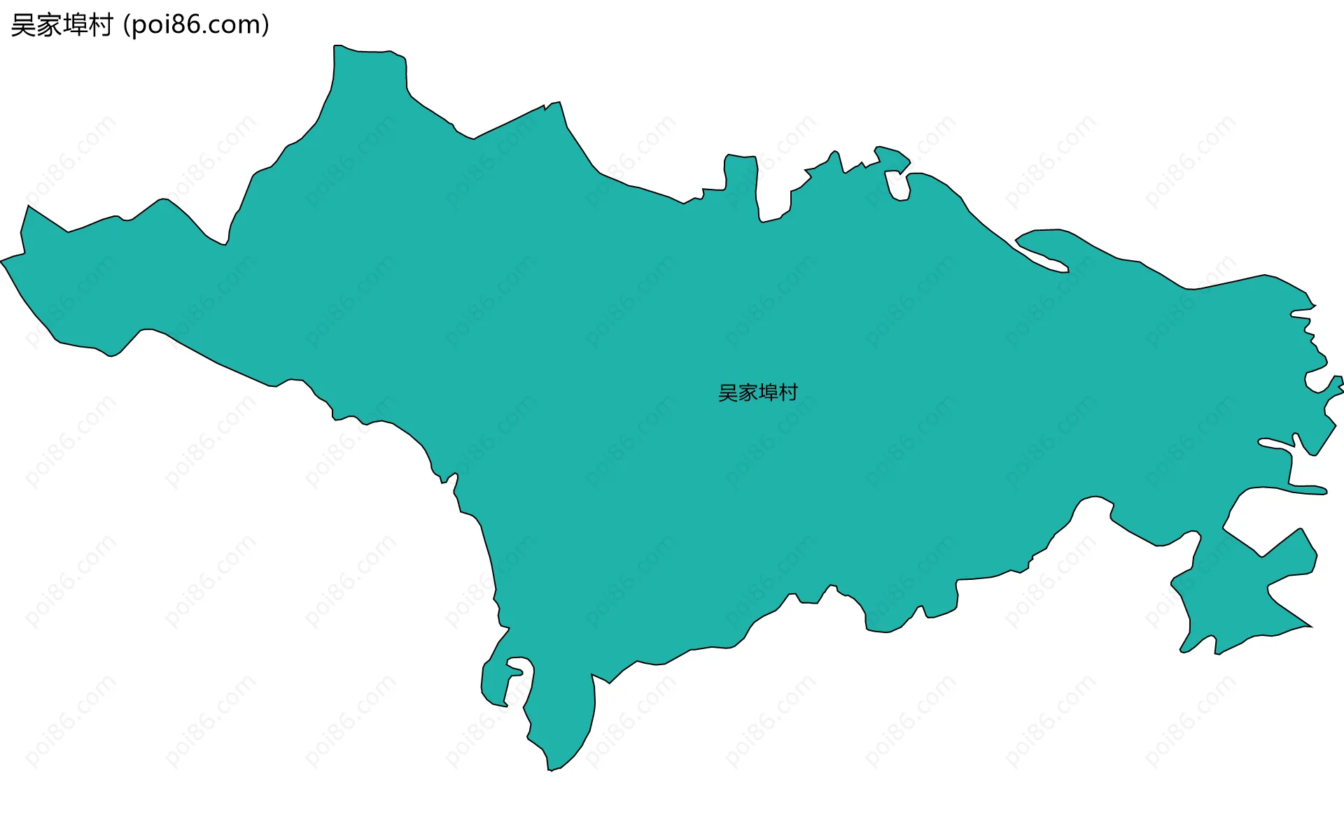 吴家埠村边界地图