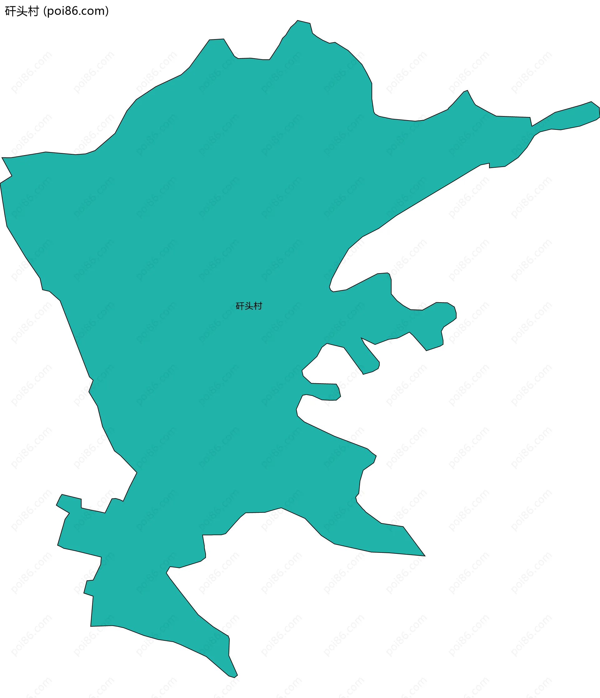 矸头村边界地图