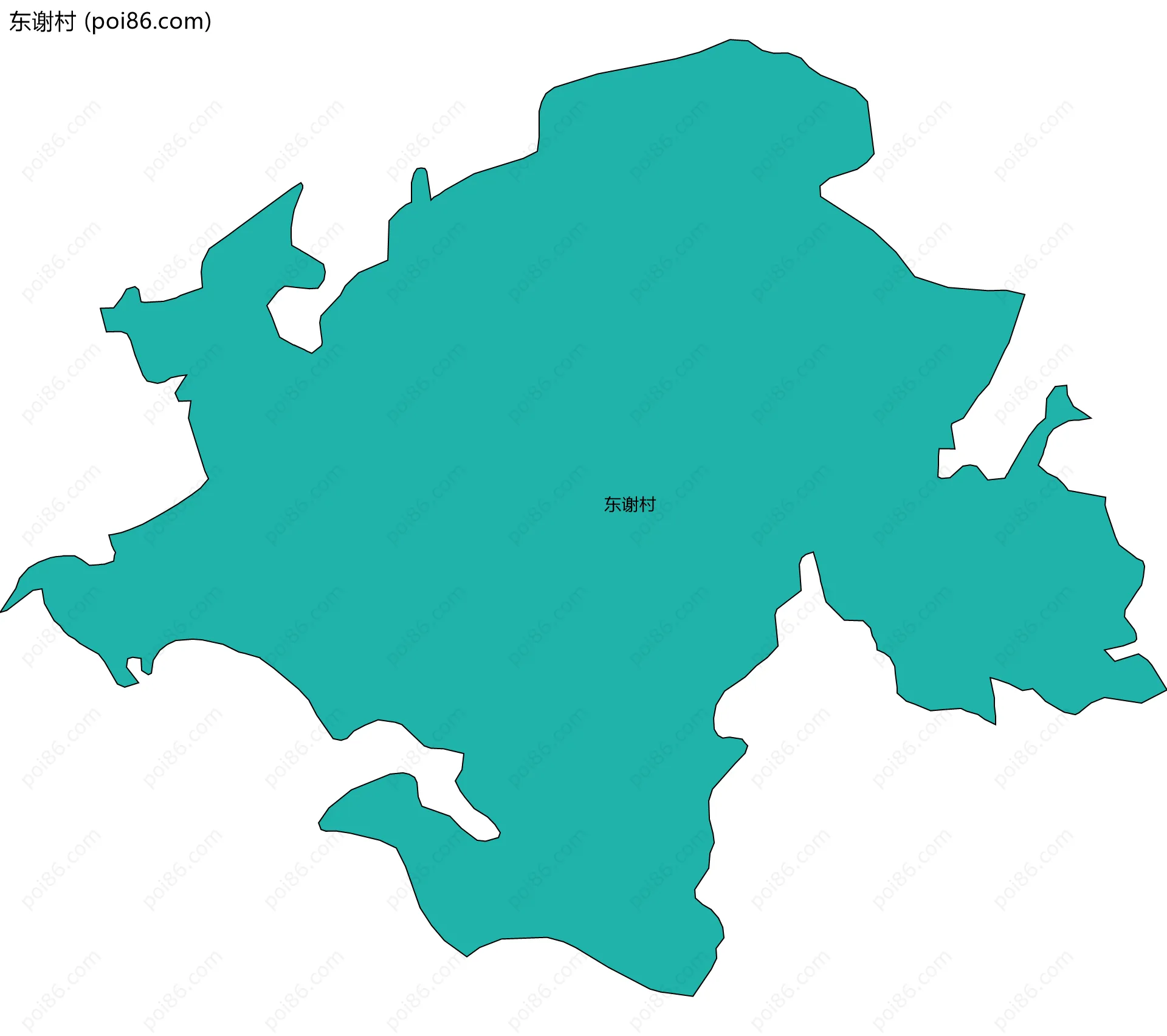 东谢村边界地图