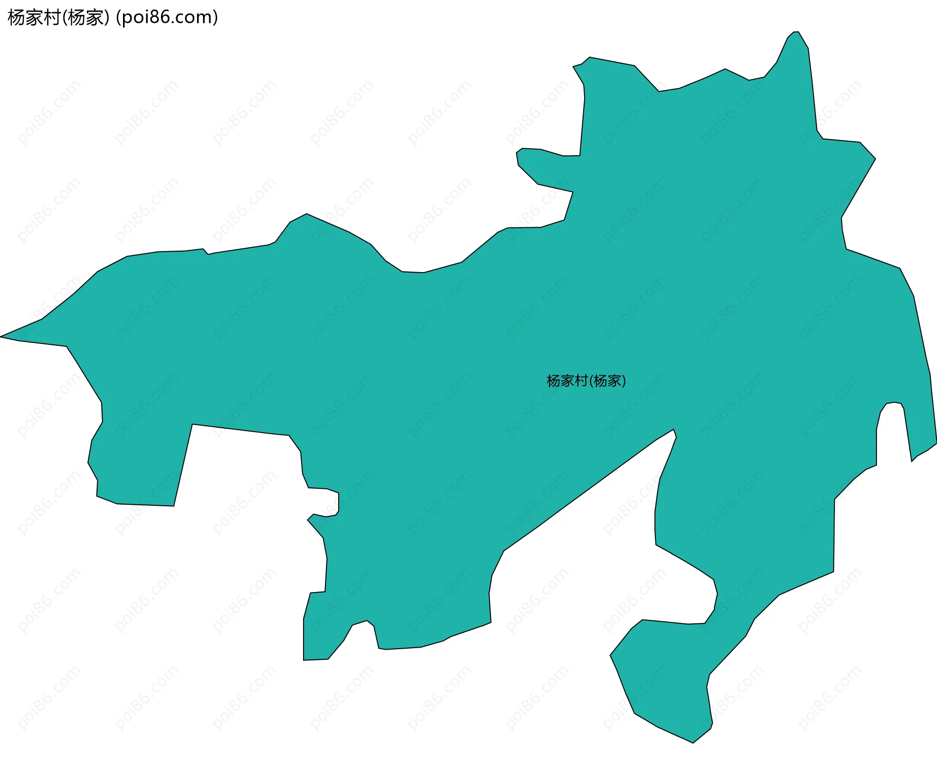 杨家村(杨家)边界地图