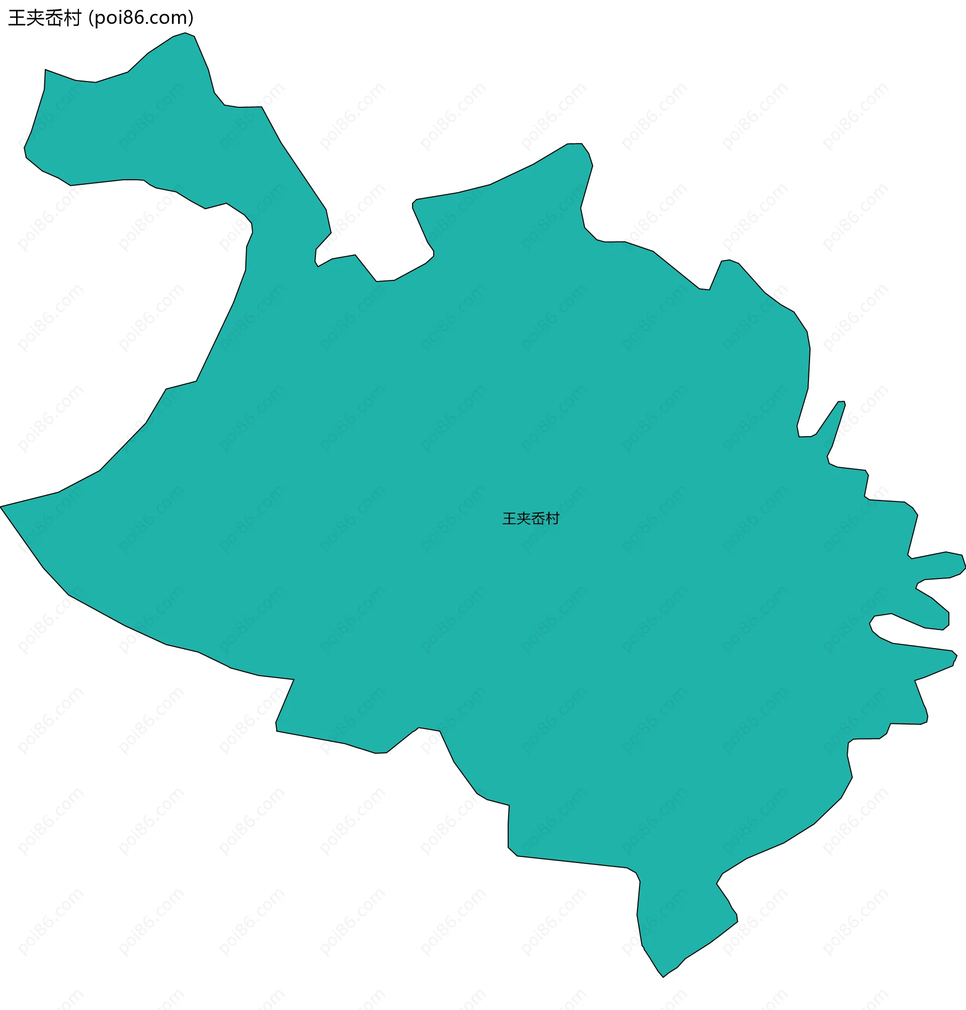 王夹岙村边界地图
