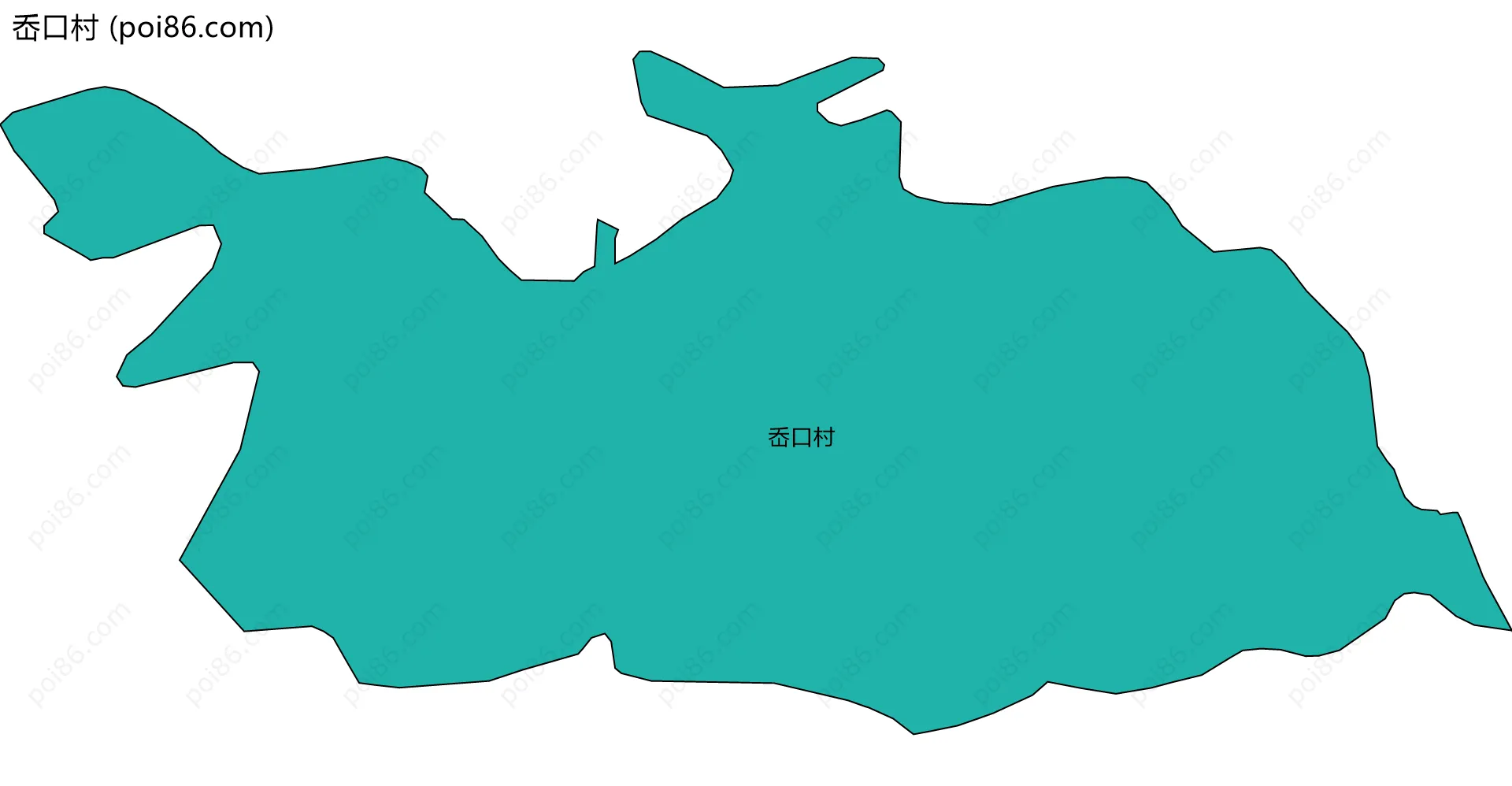 岙口村边界地图