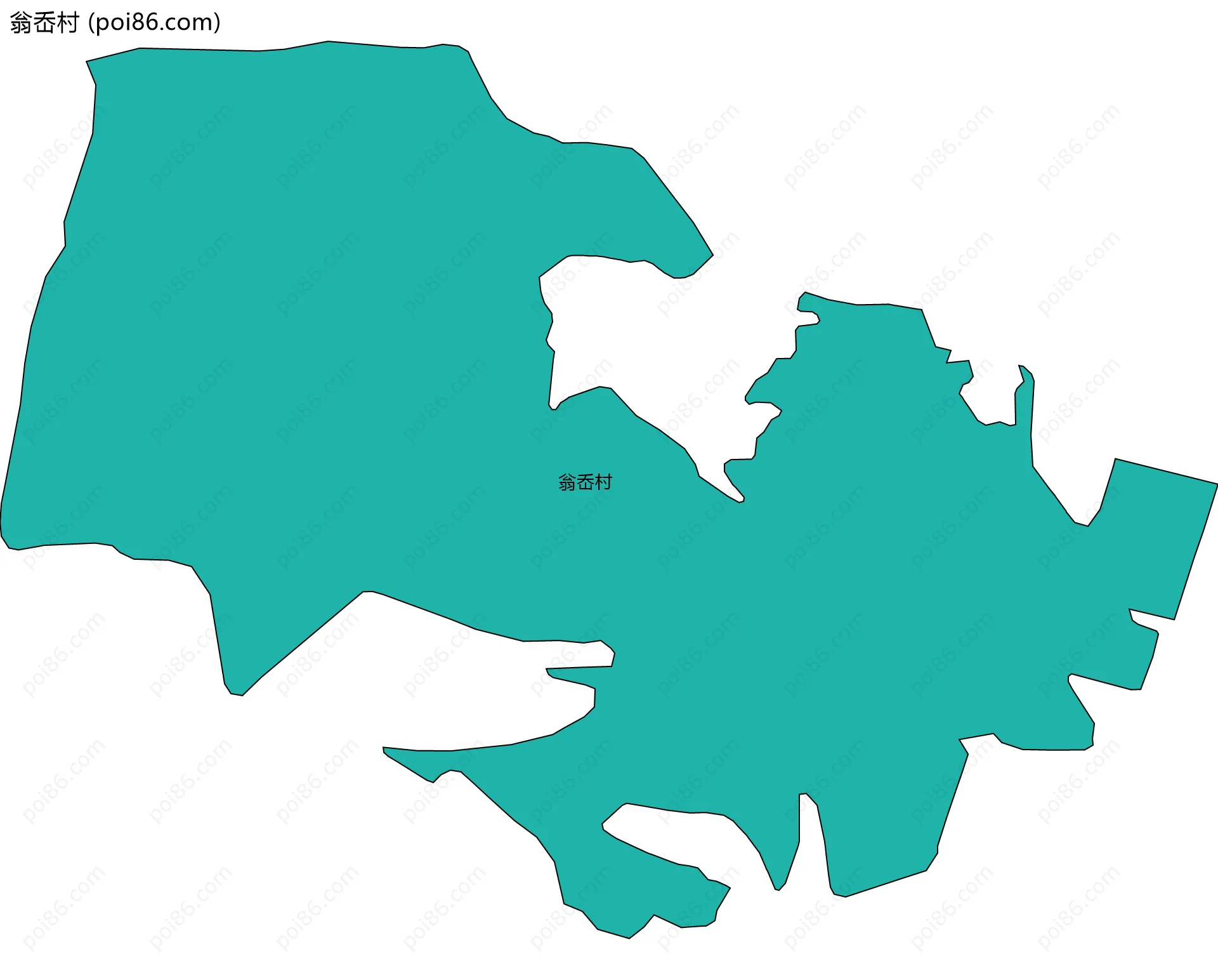 翁岙村边界地图