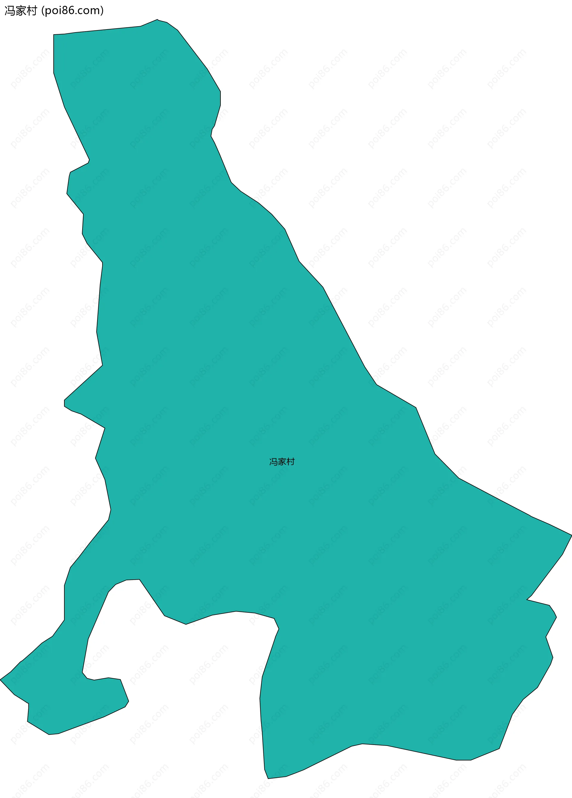 冯家村边界地图