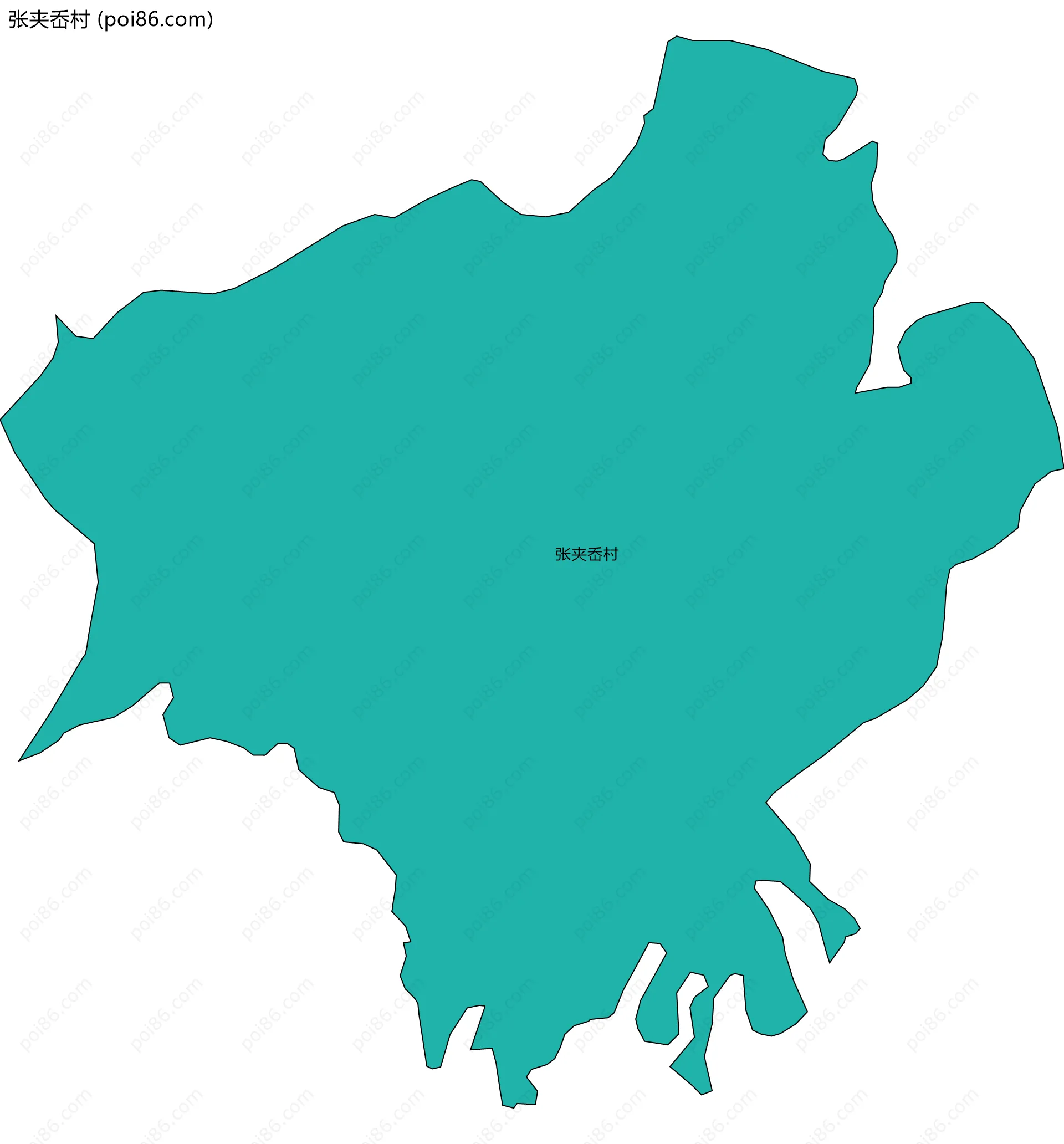 张夹岙村边界地图