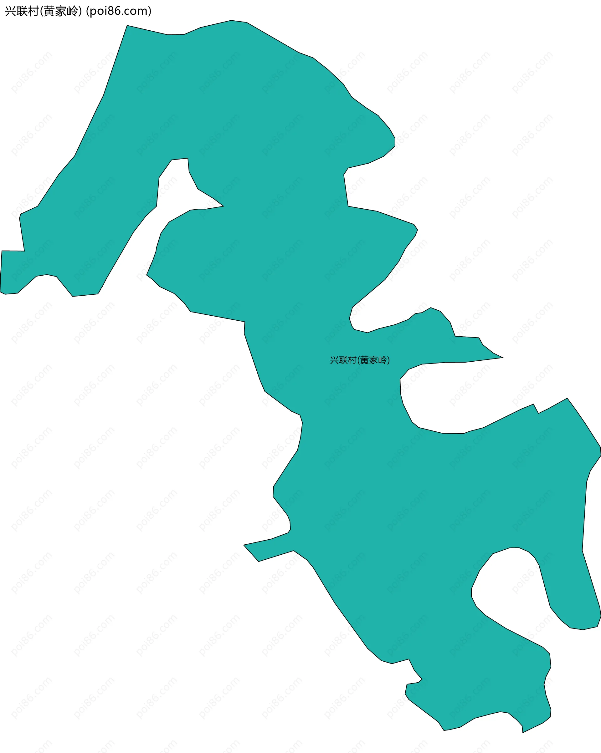 兴联村(黄家岭)边界地图