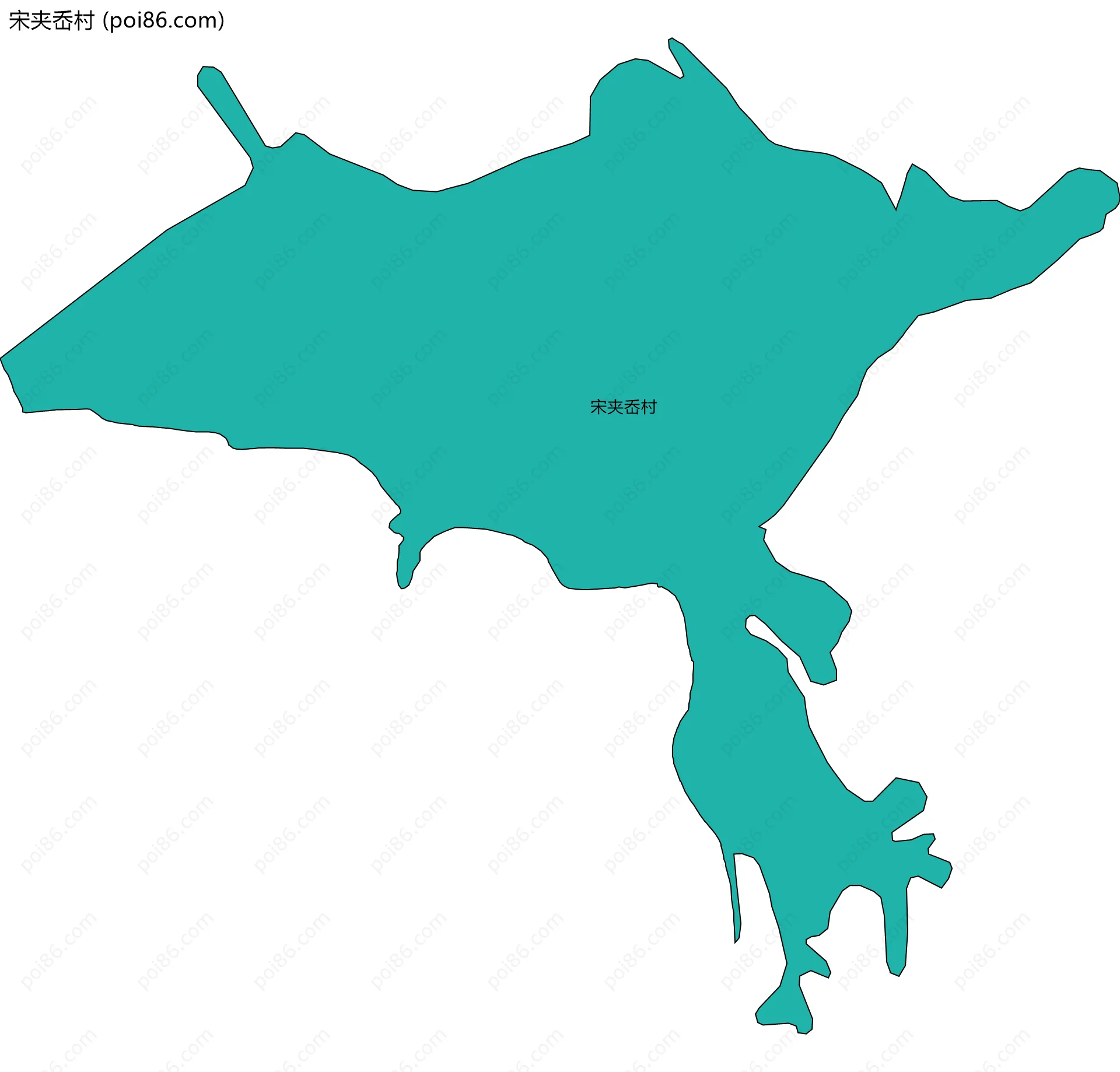 宋夹岙村边界地图