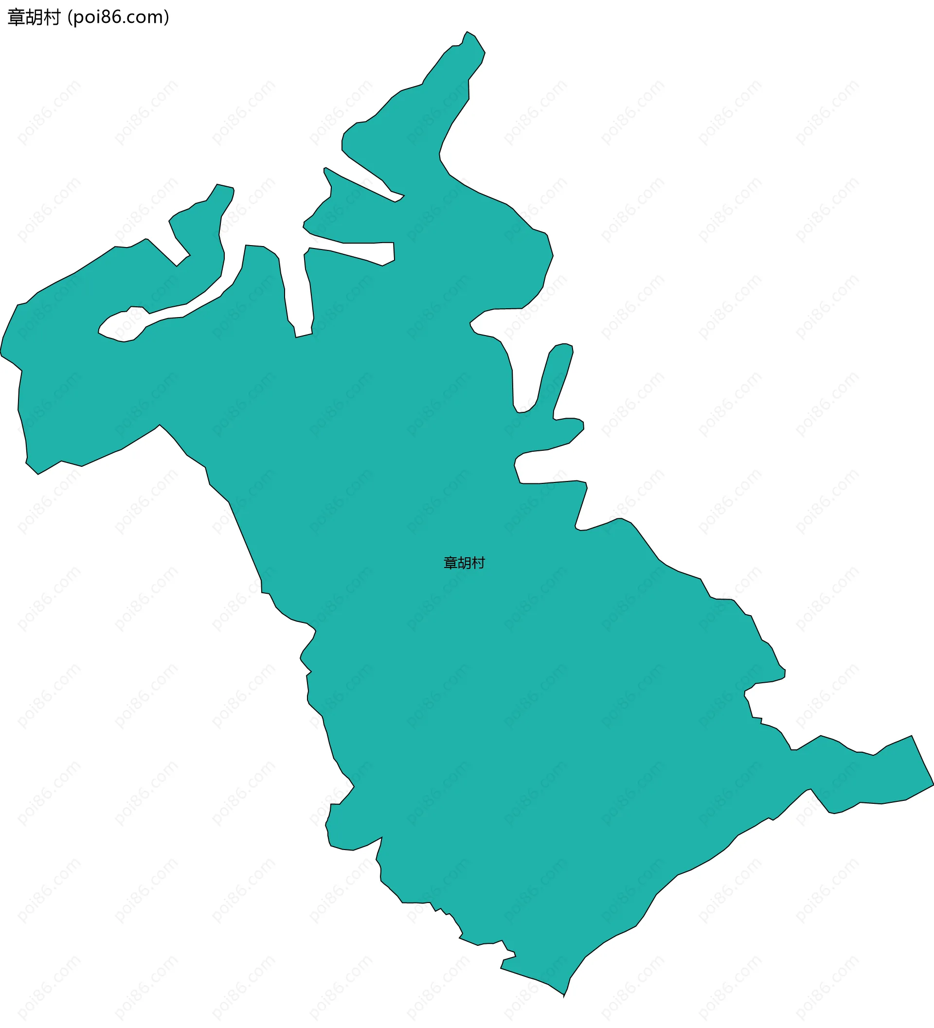 章胡村边界地图