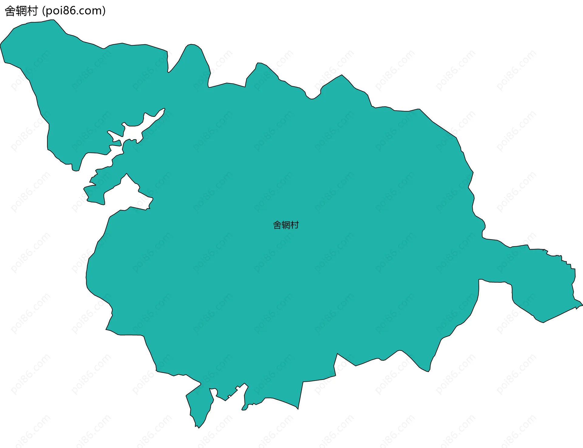 舍辋村边界地图