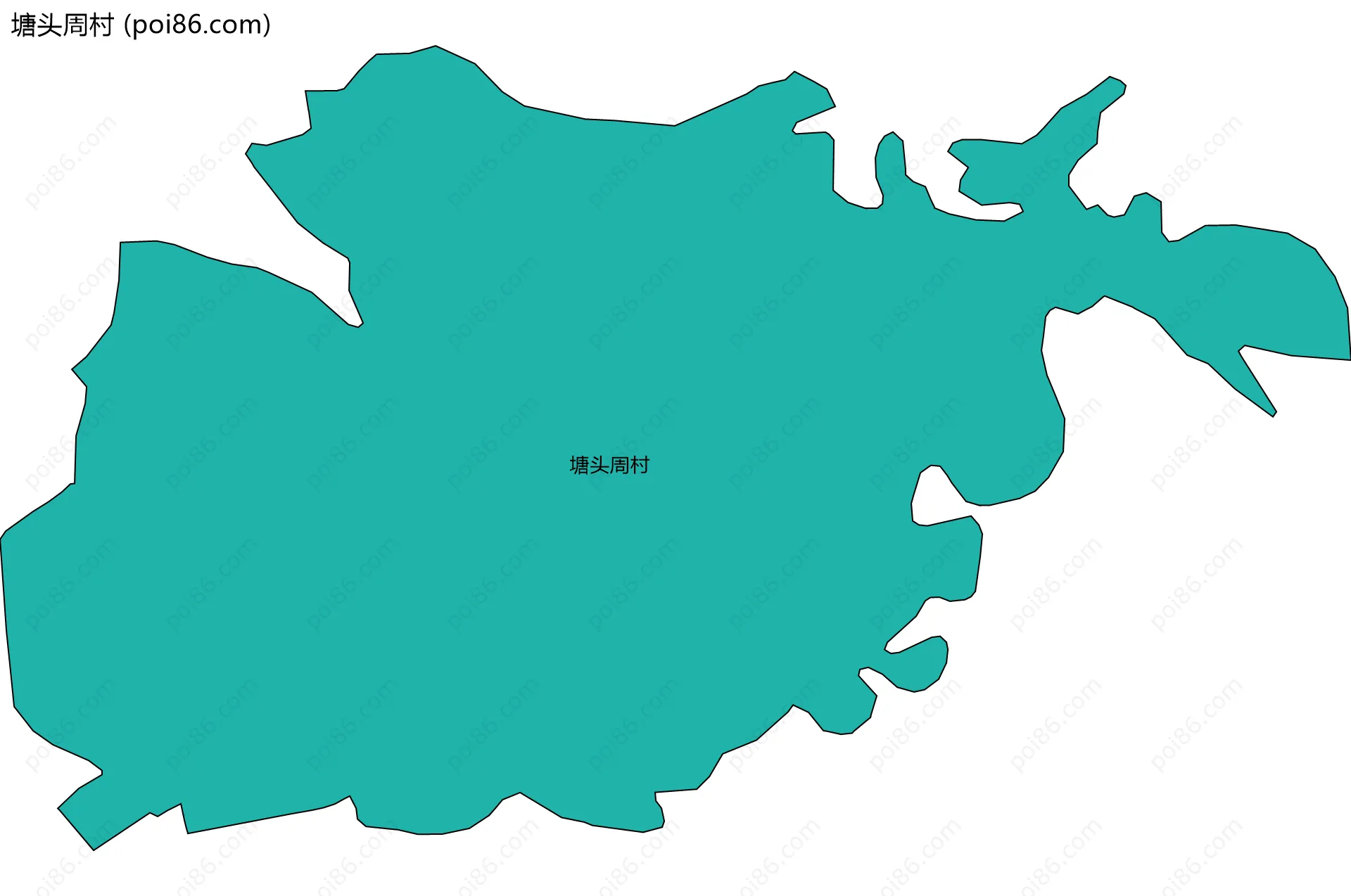 塘头周村边界地图