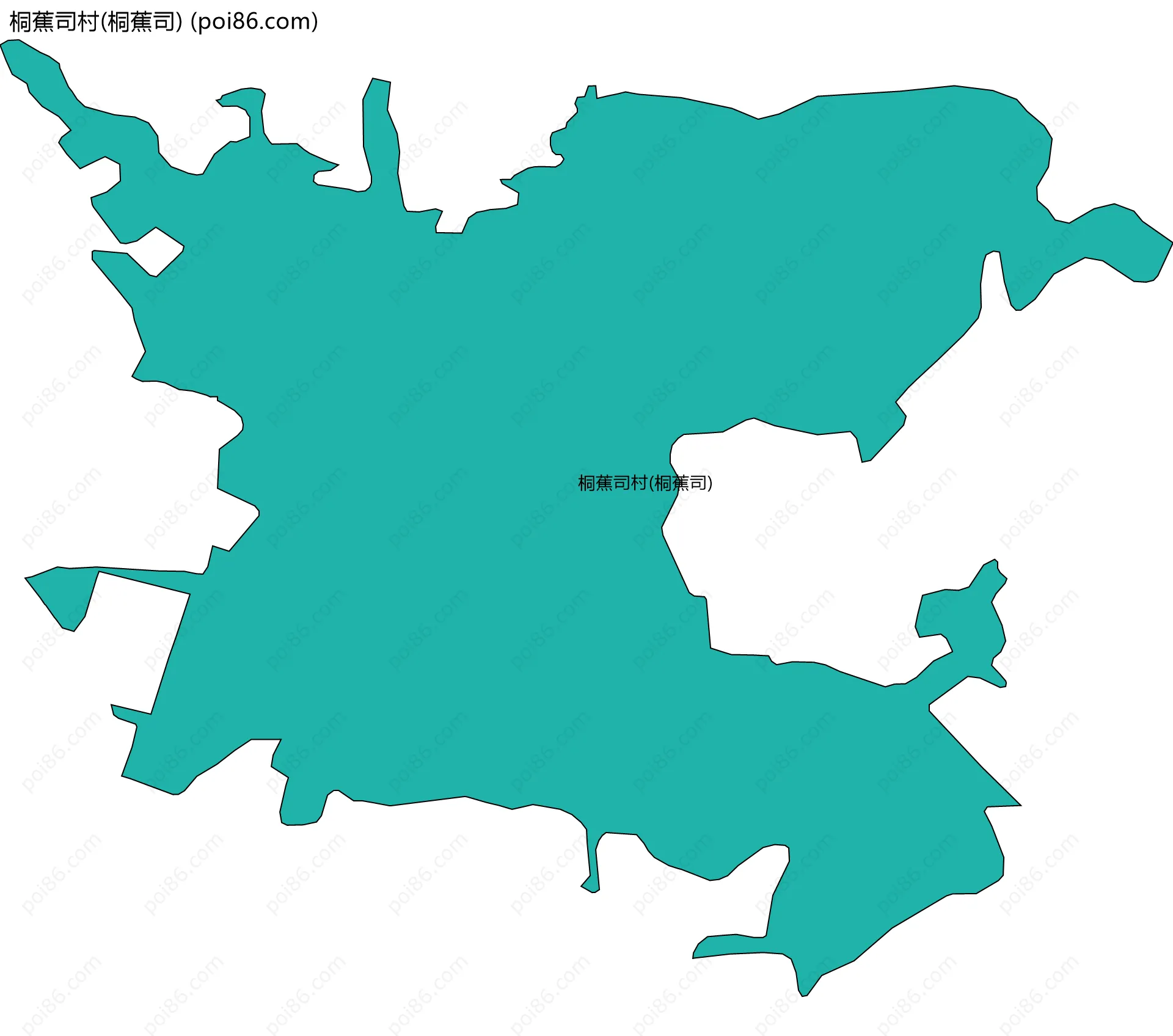 桐蕉司村(桐蕉司)边界地图
