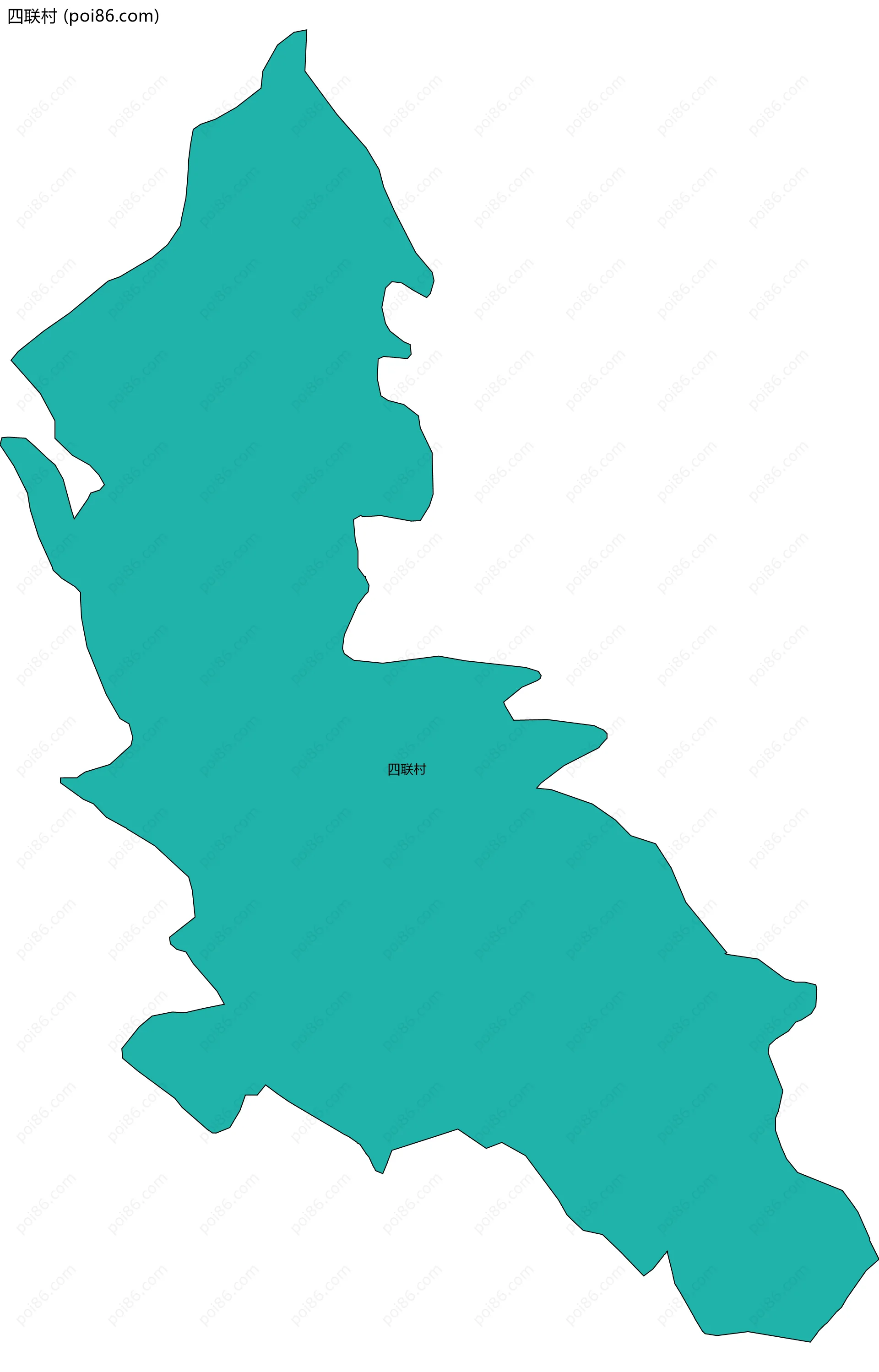 四联村边界地图
