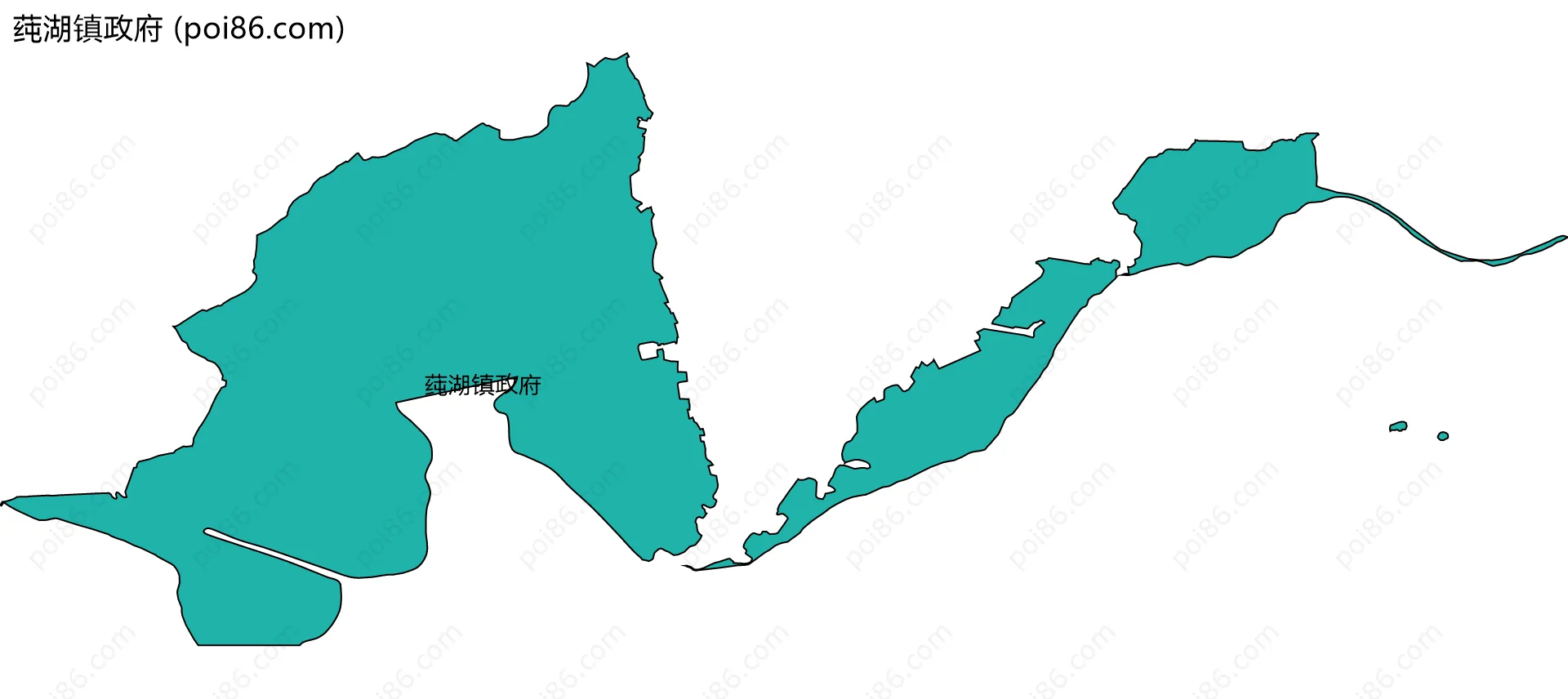 莼湖镇政府边界地图