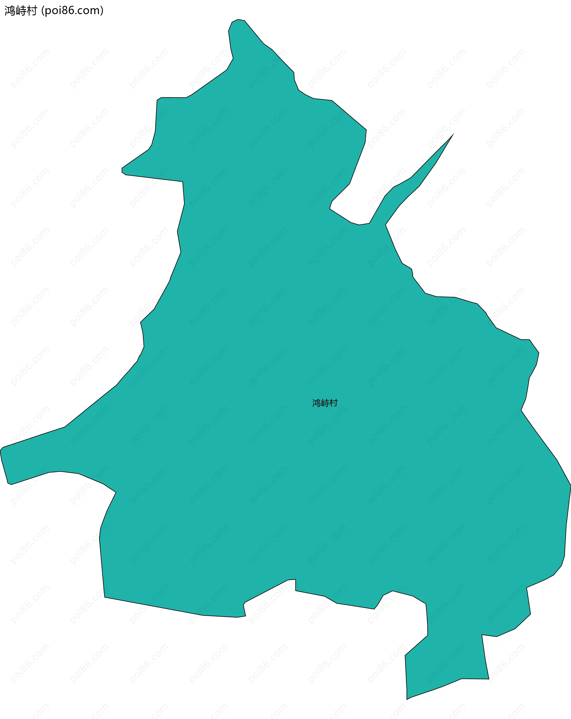 鸿峙村边界地图