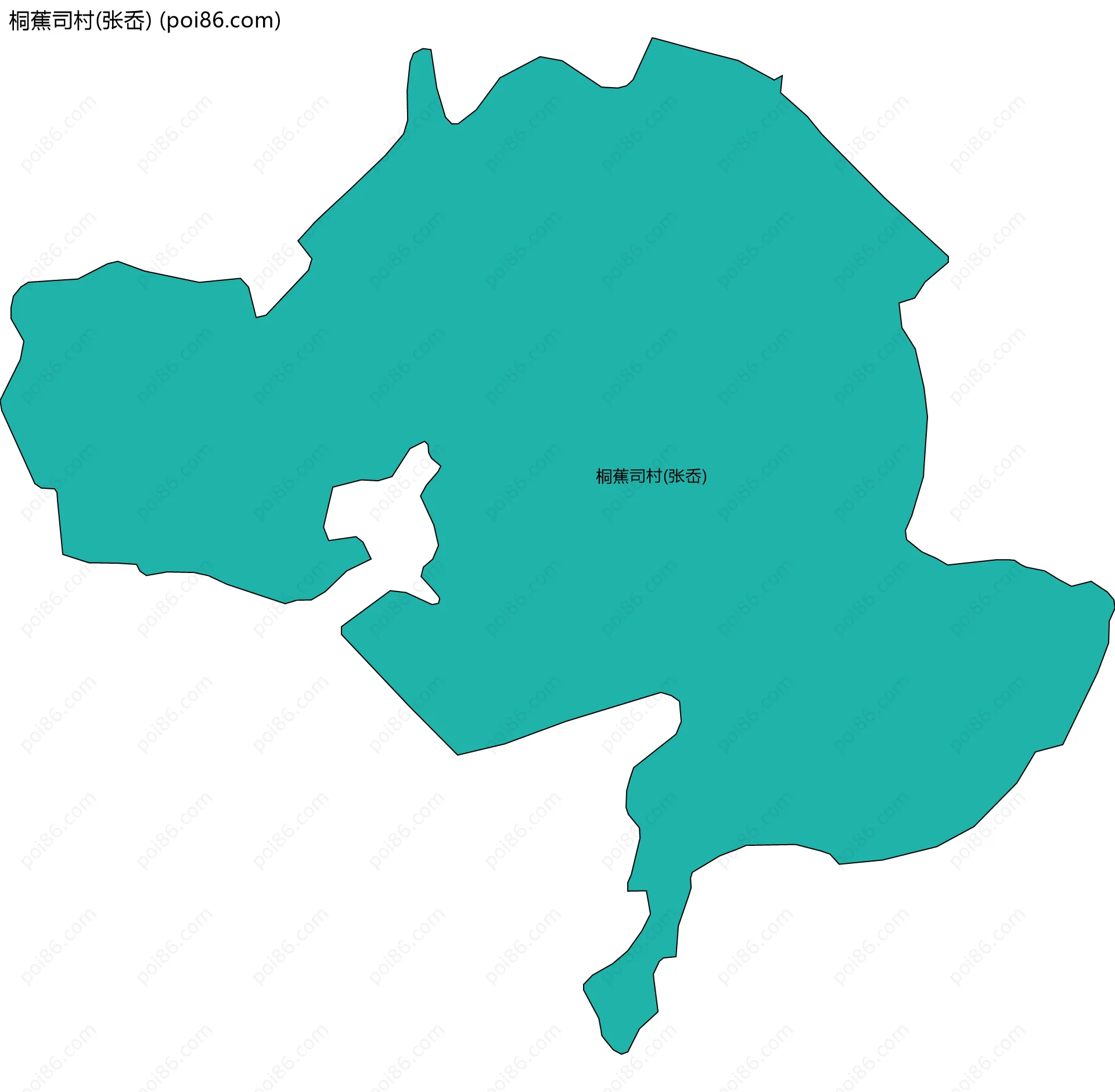 桐蕉司村(张岙)边界地图