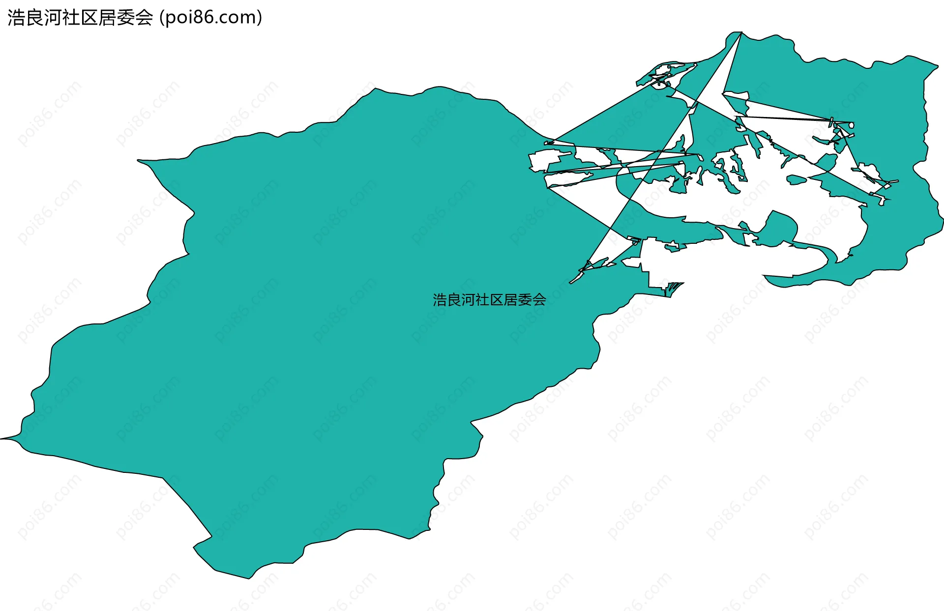 浩良河社区居委会边界地图