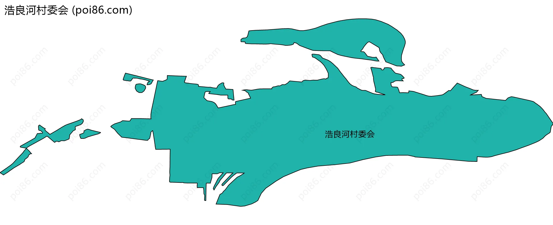 浩良河村委会边界地图