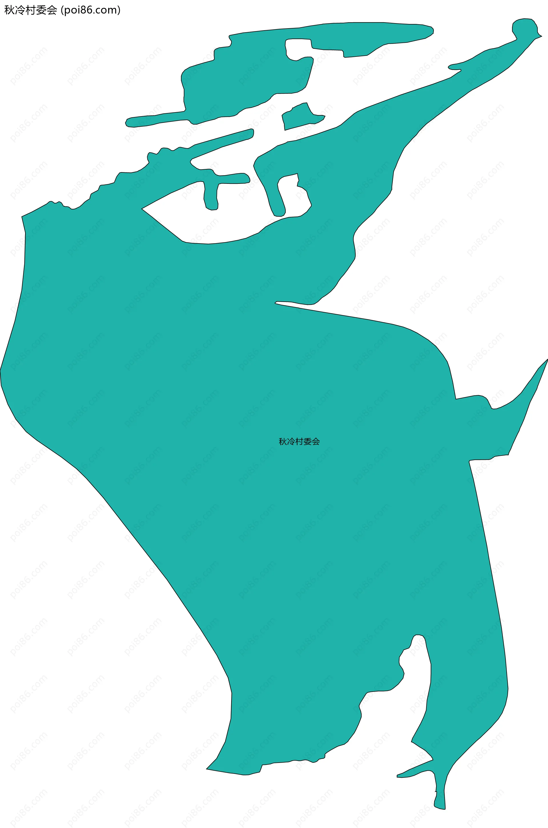 秋冷村委会边界地图