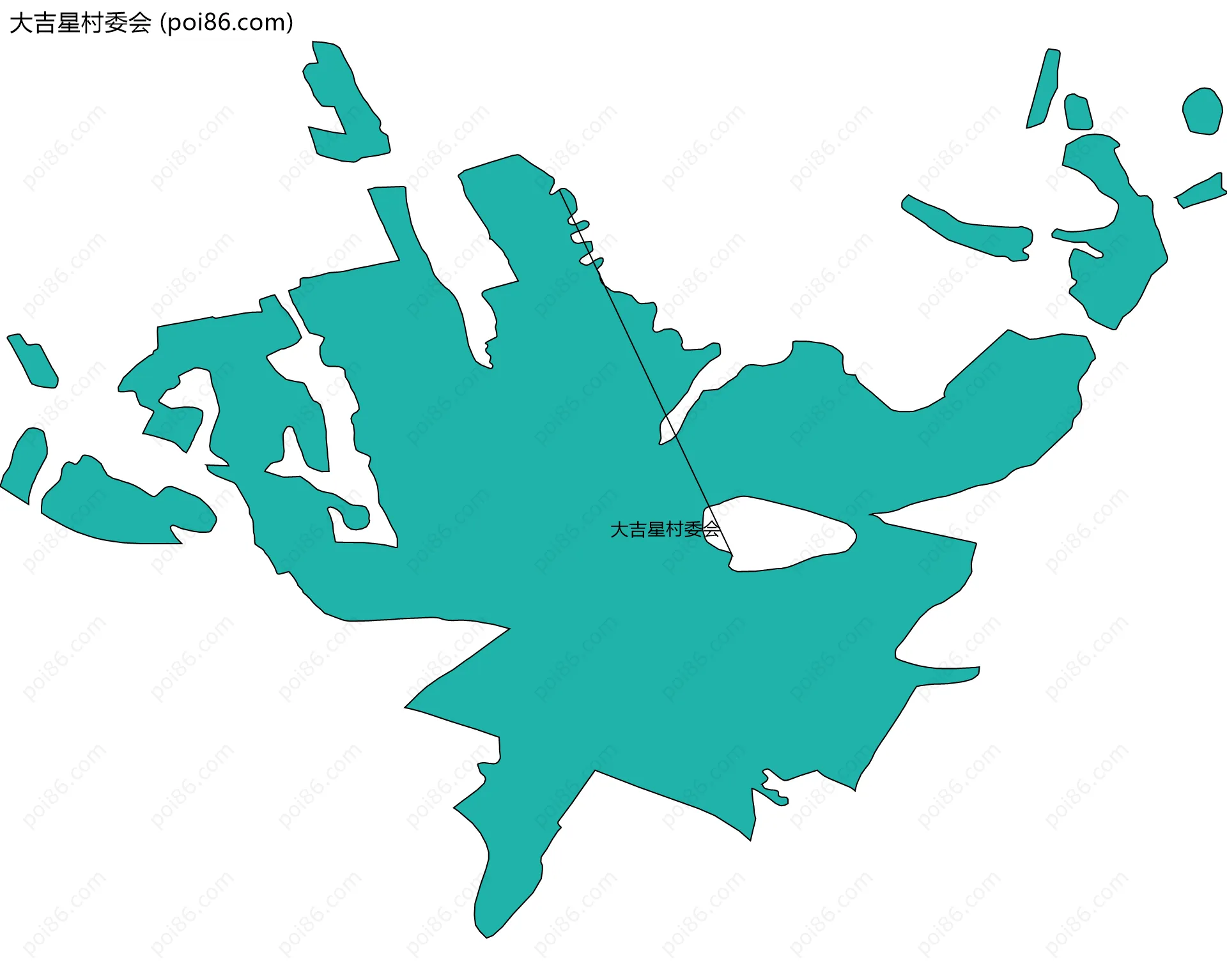 大吉星村委会边界地图