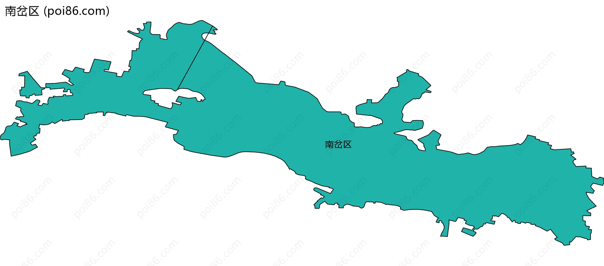 南岔区边界地图