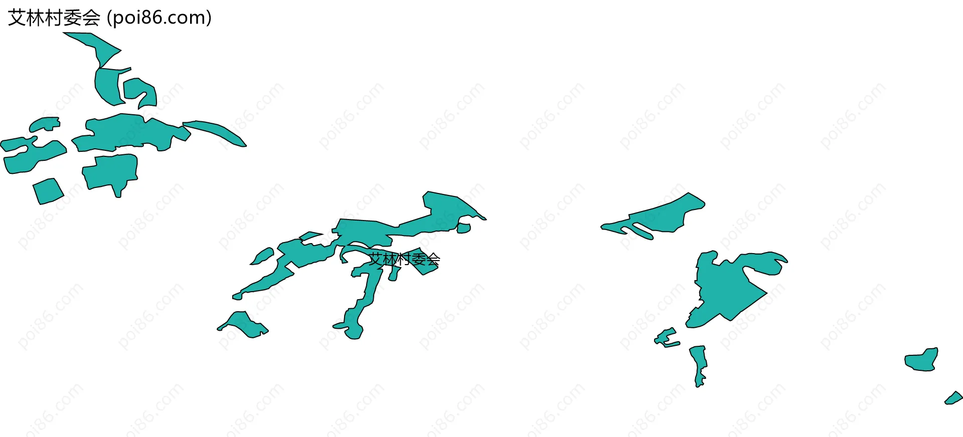 艾林村委会边界地图