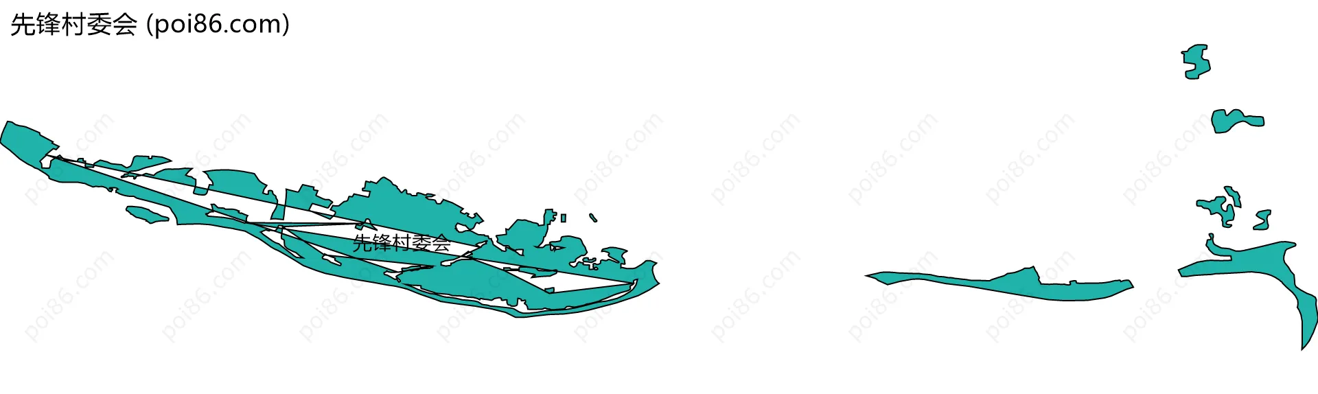 先锋村委会边界地图