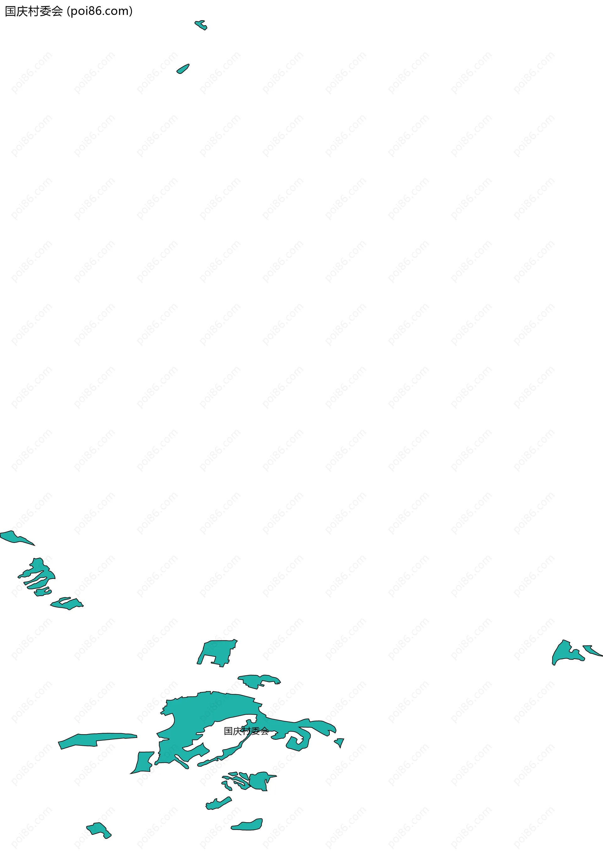 国庆村委会边界地图