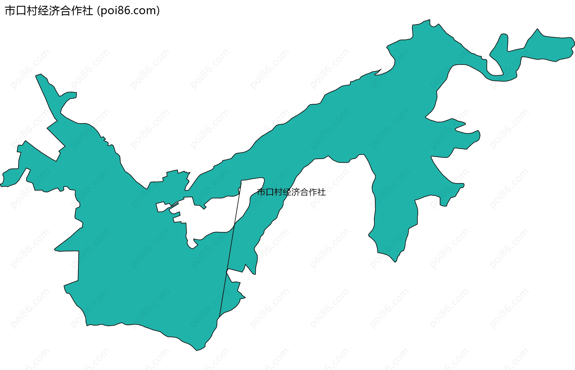 市口村经济合作社边界地图