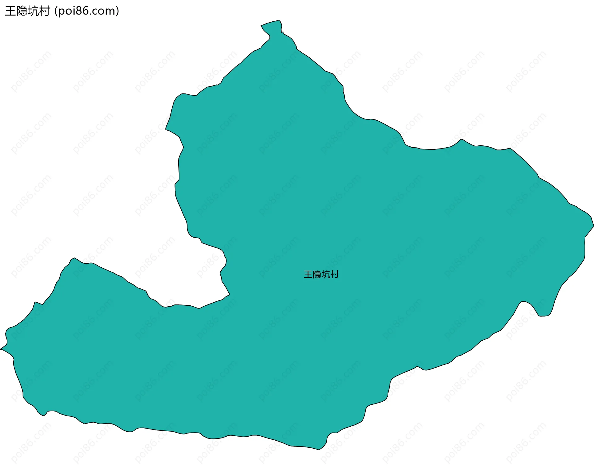王隐坑村边界地图