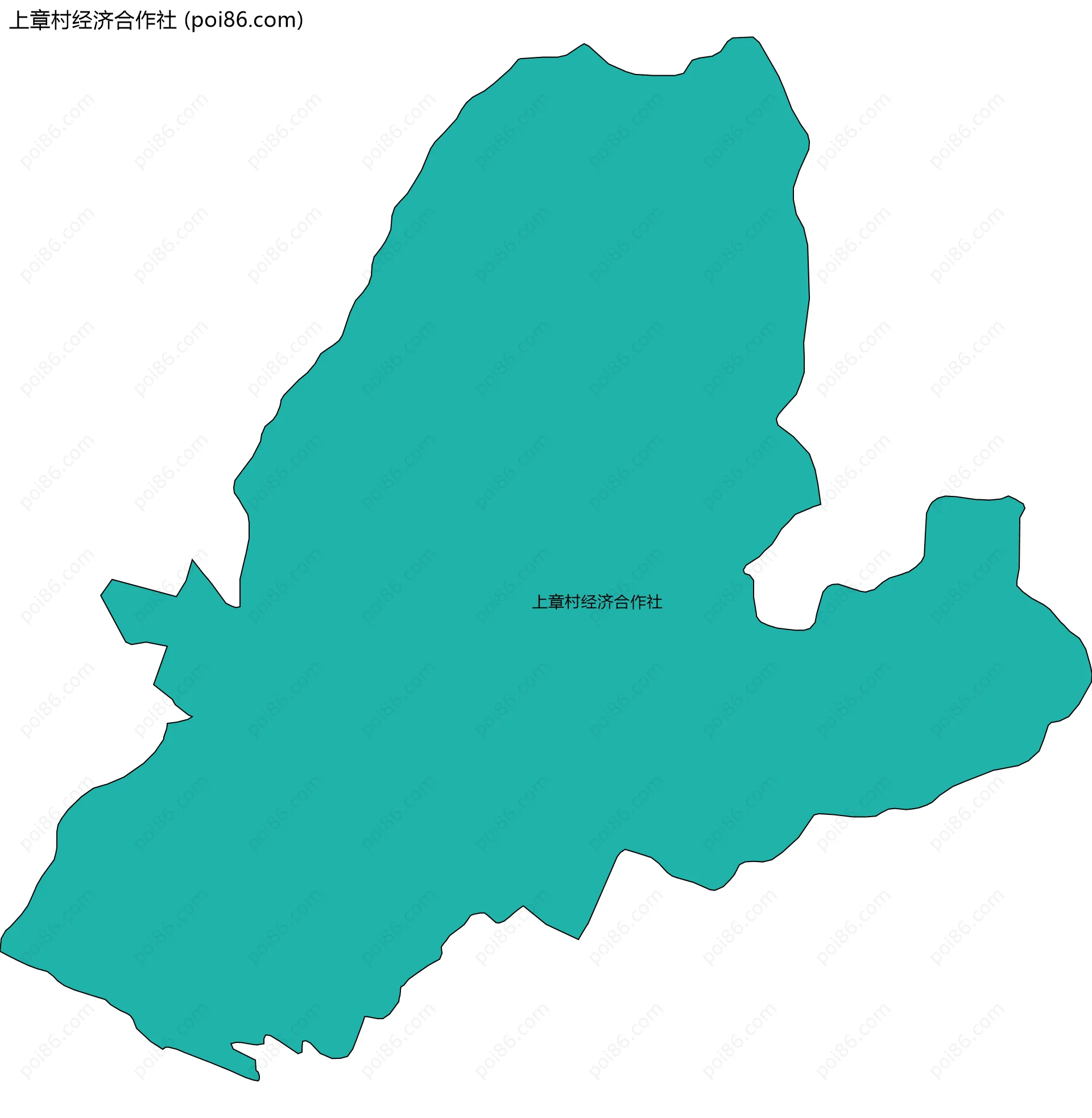 上章村经济合作社边界地图