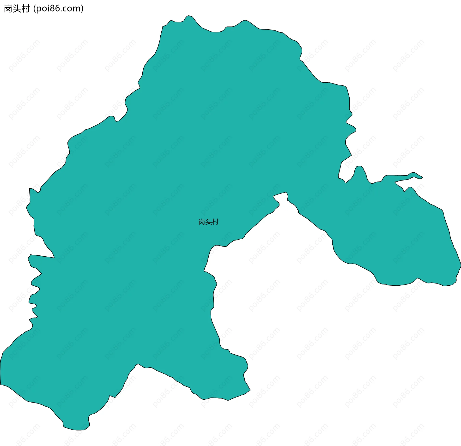 岗头村边界地图