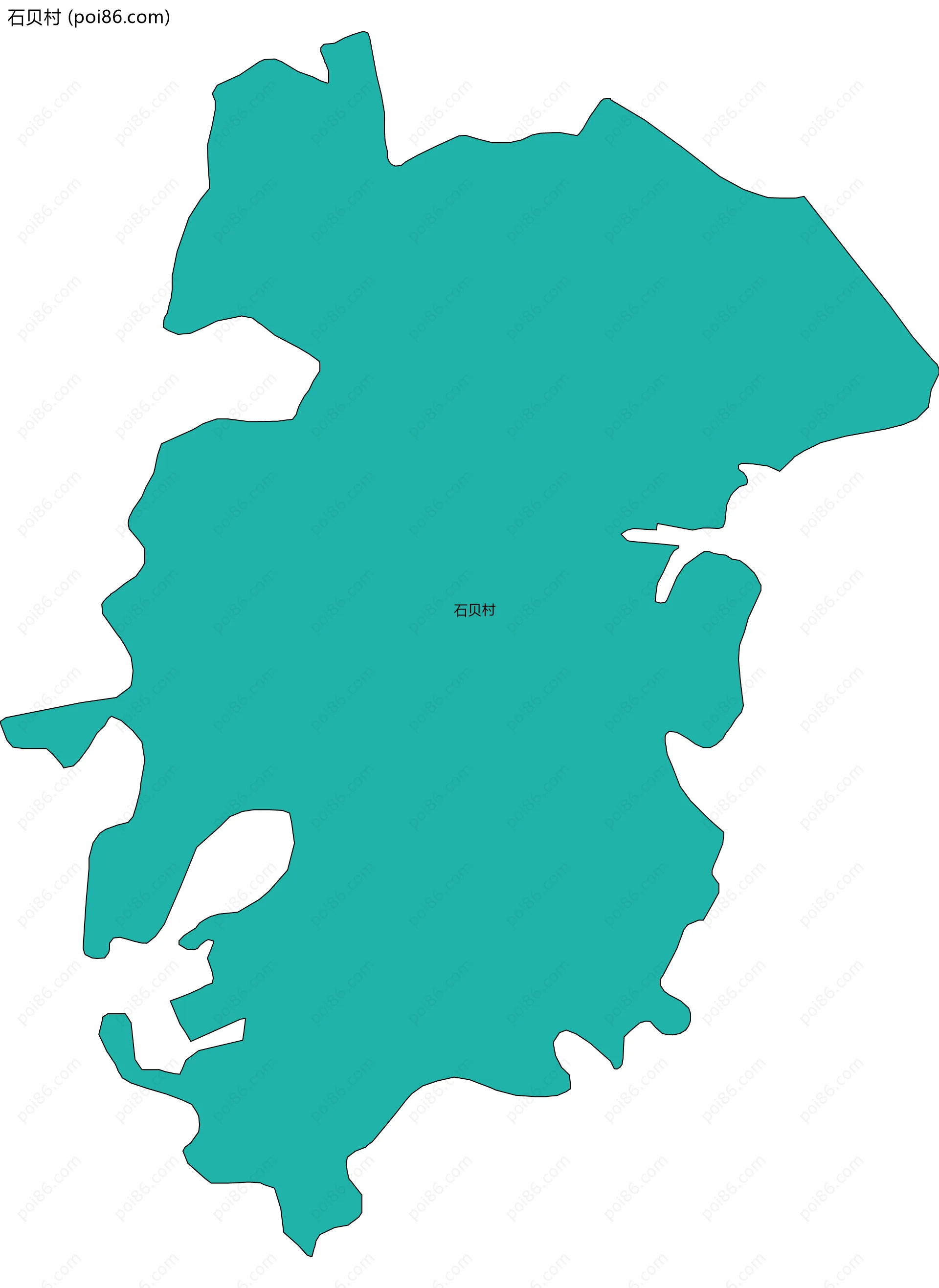 石贝村边界地图