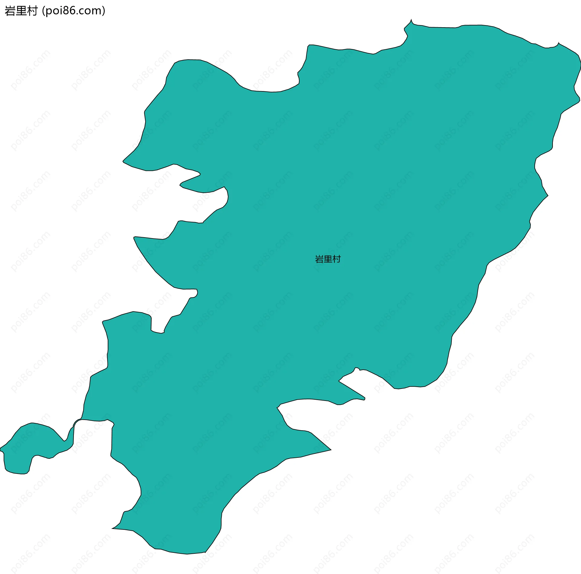 岩里村边界地图