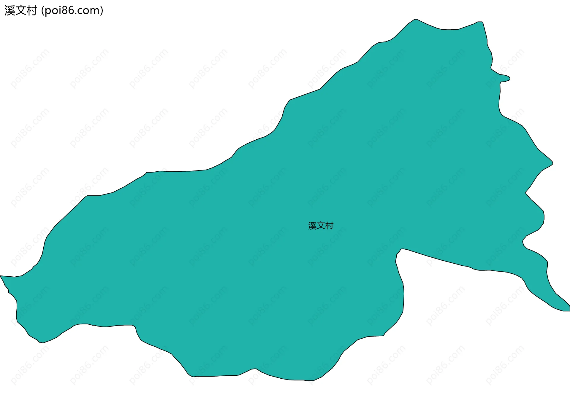 溪文村边界地图