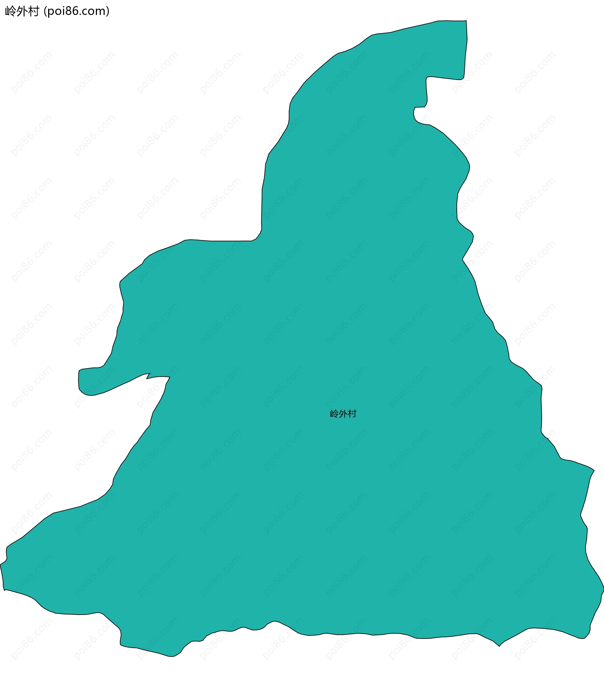 岭外村边界地图