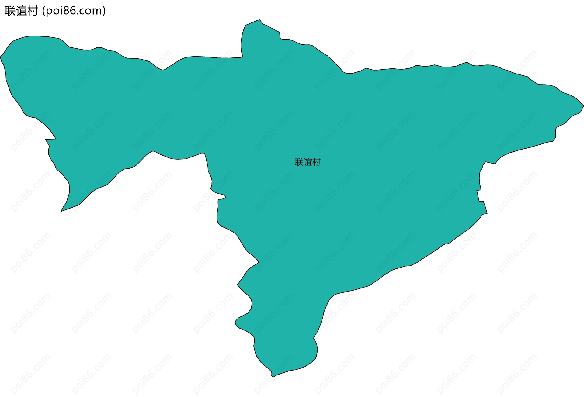 联谊村边界地图