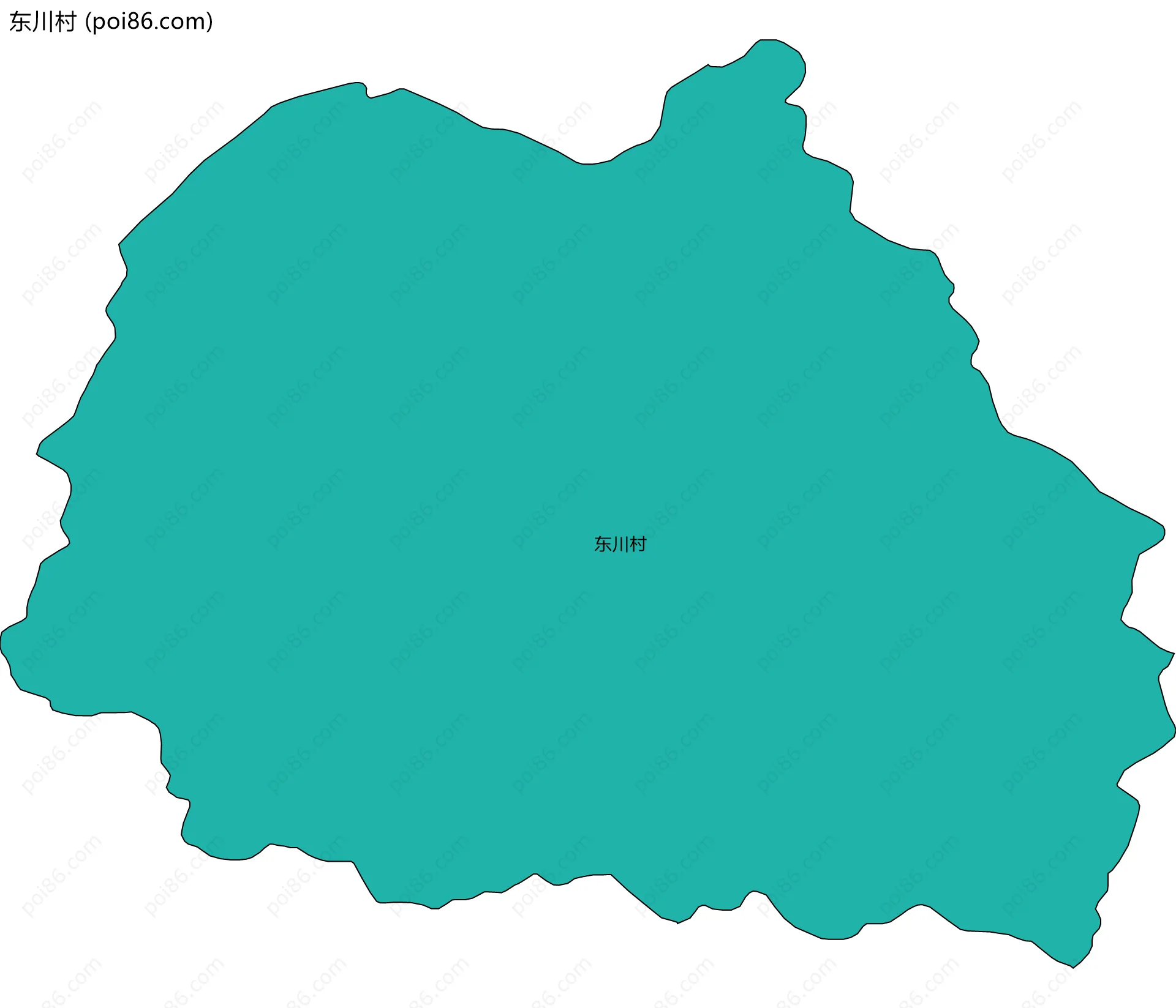 东川村边界地图