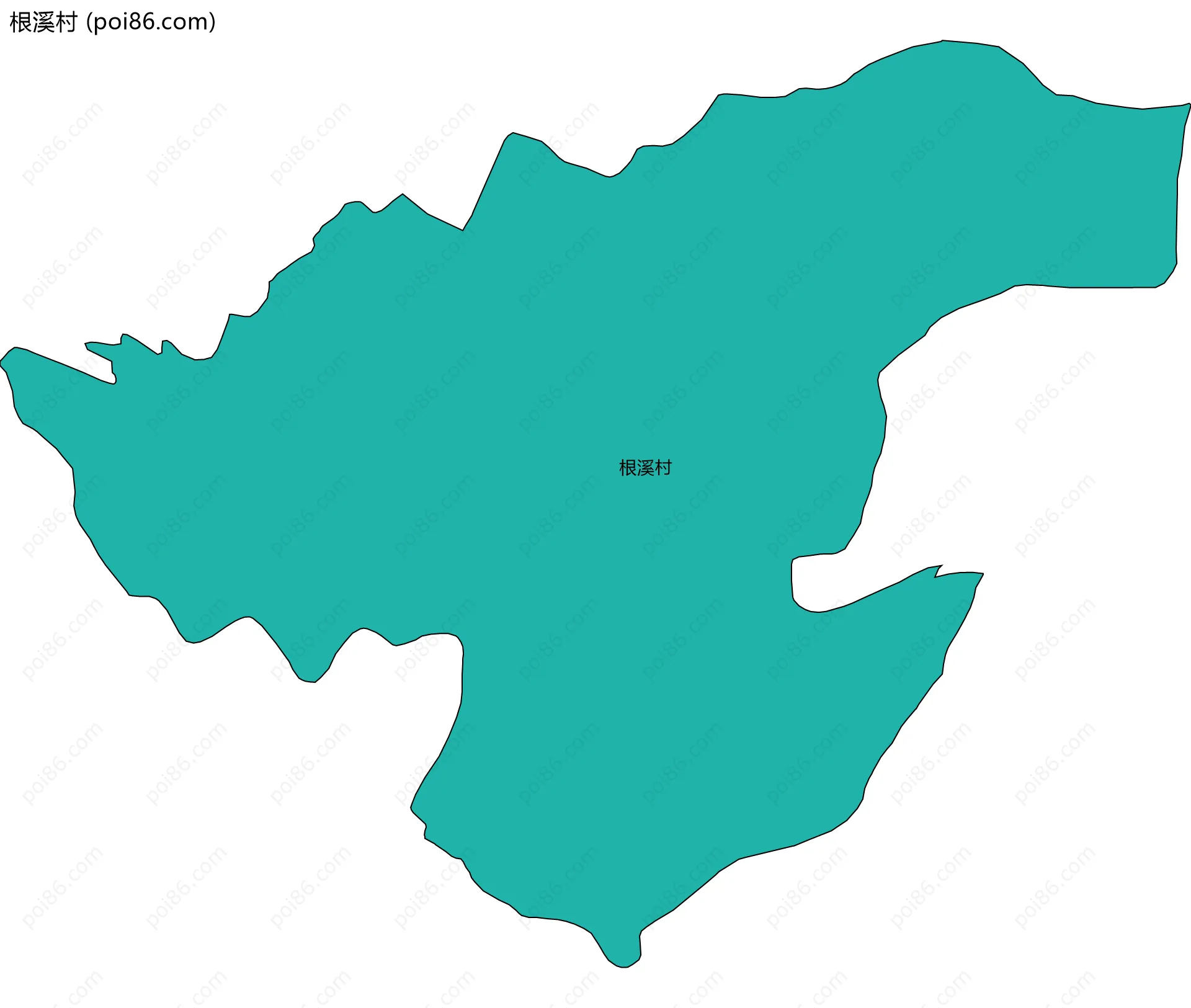 根溪村边界地图