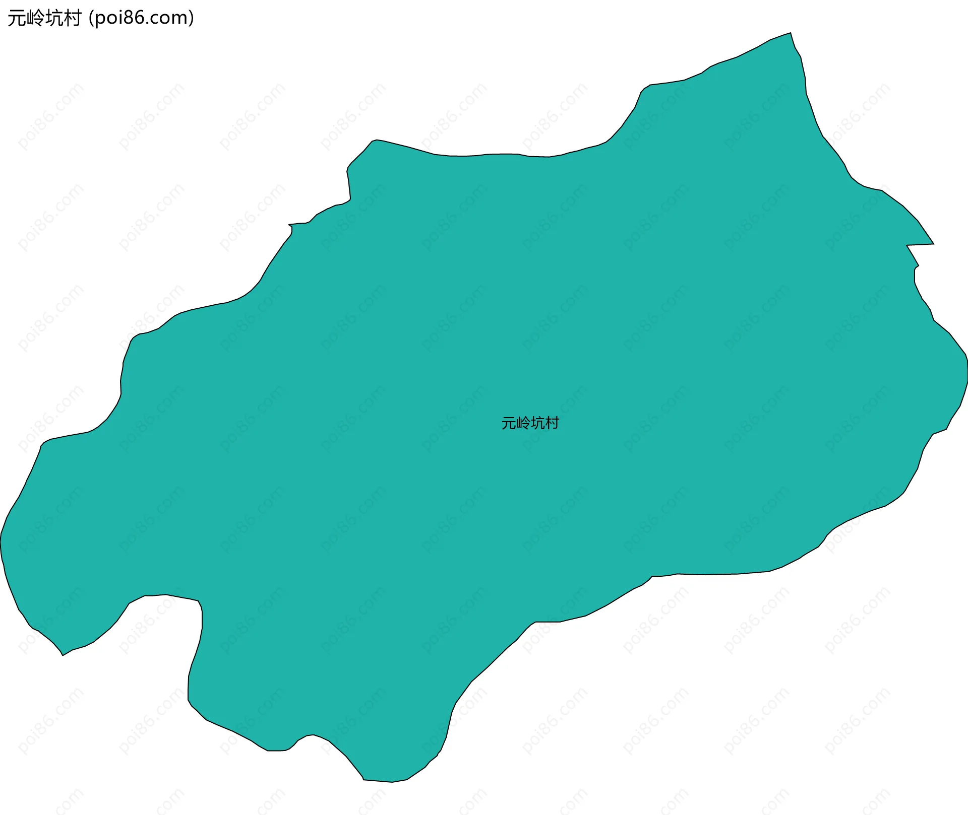 元岭坑村边界地图