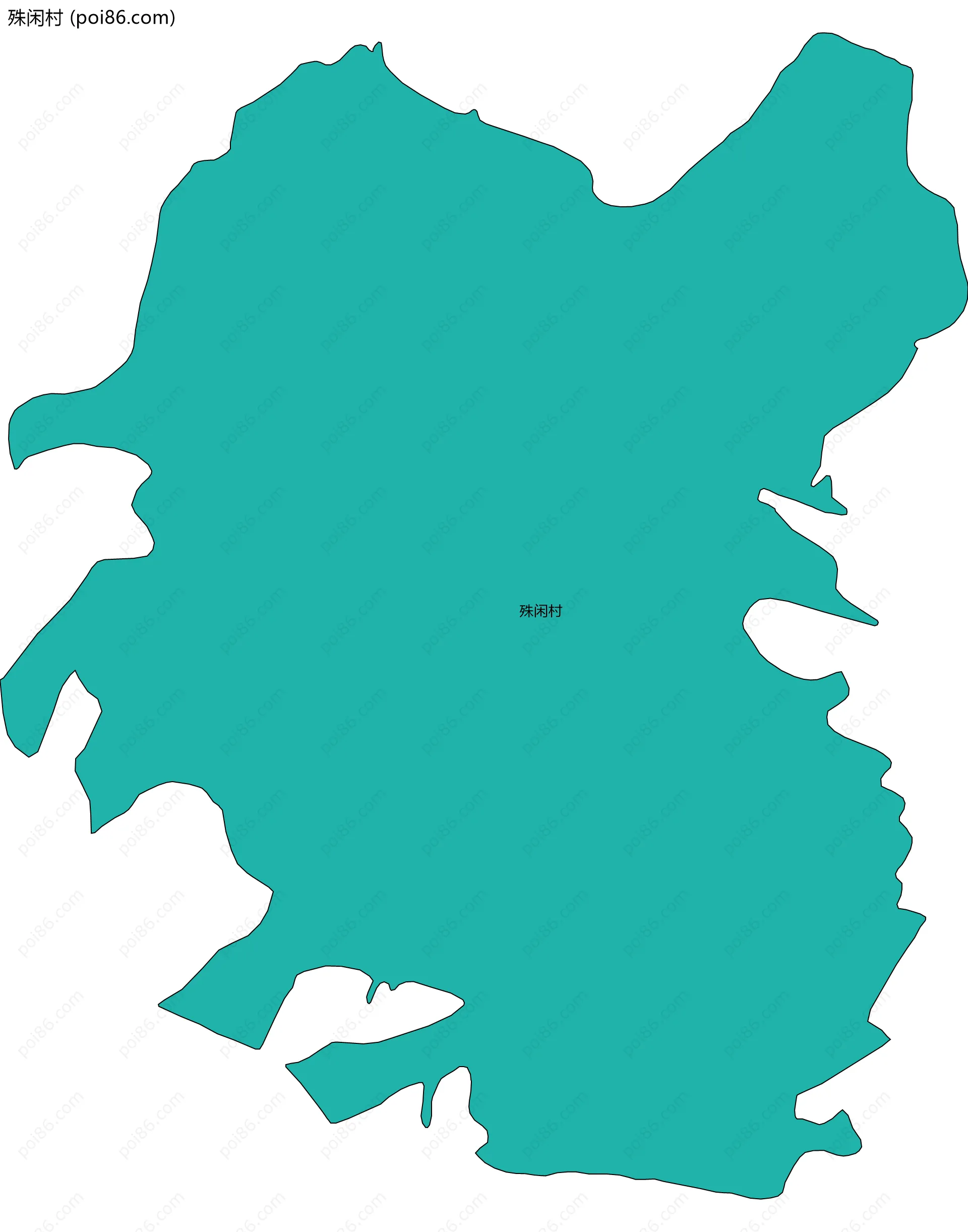 殊闲村边界地图