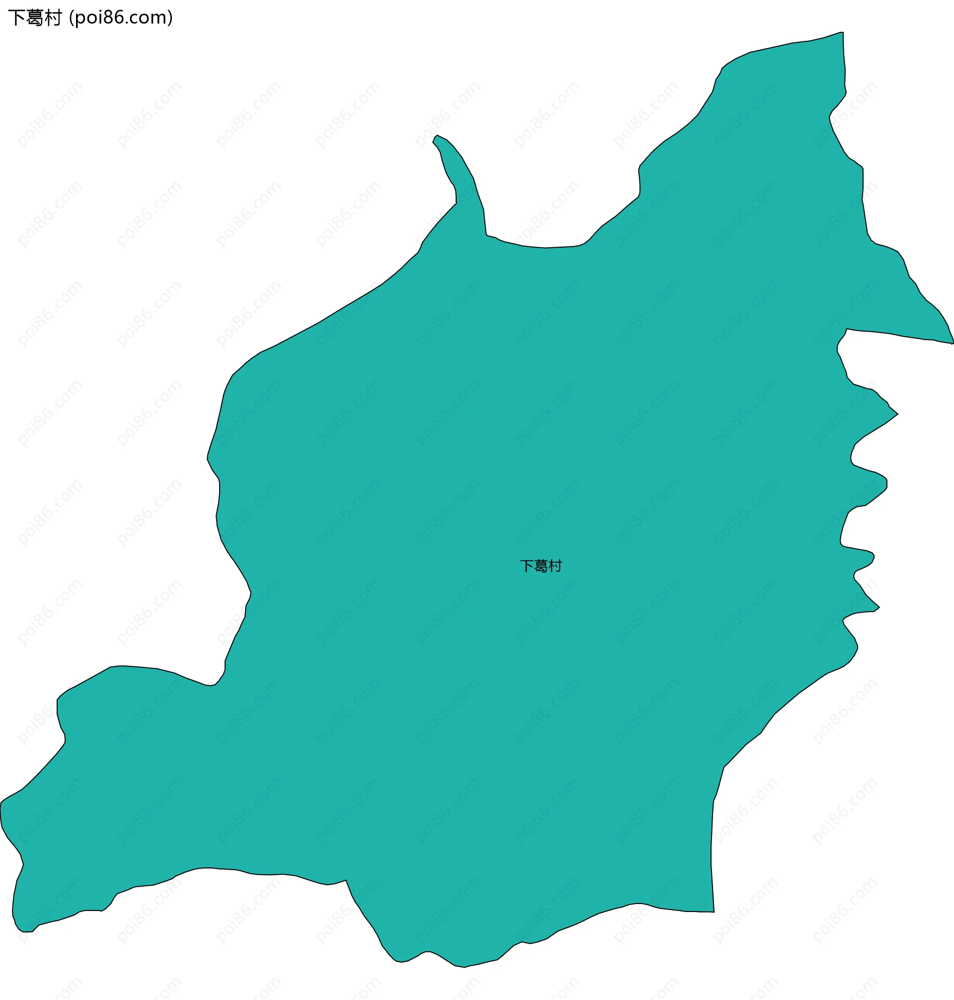 下葛村边界地图