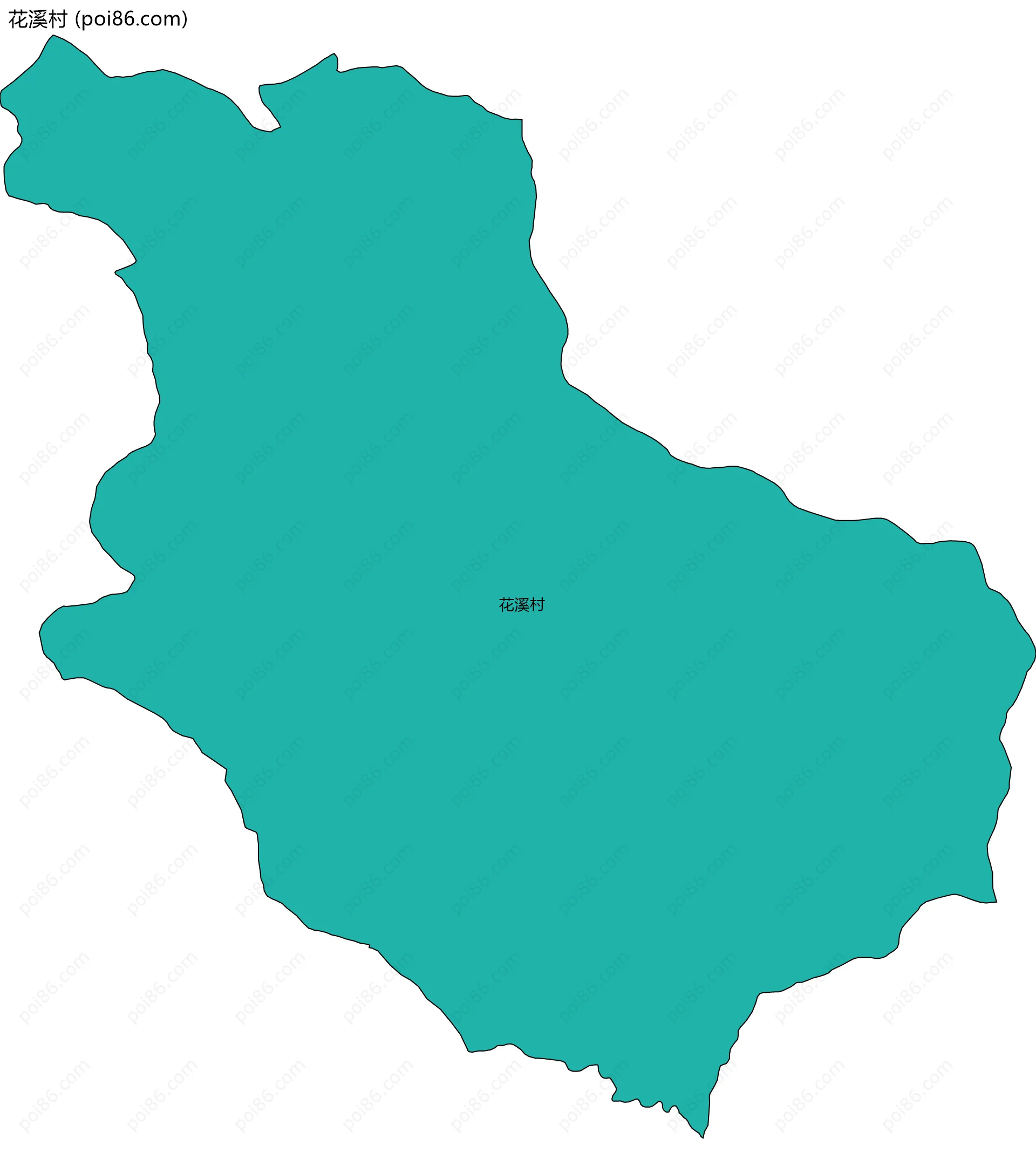 花溪村边界地图