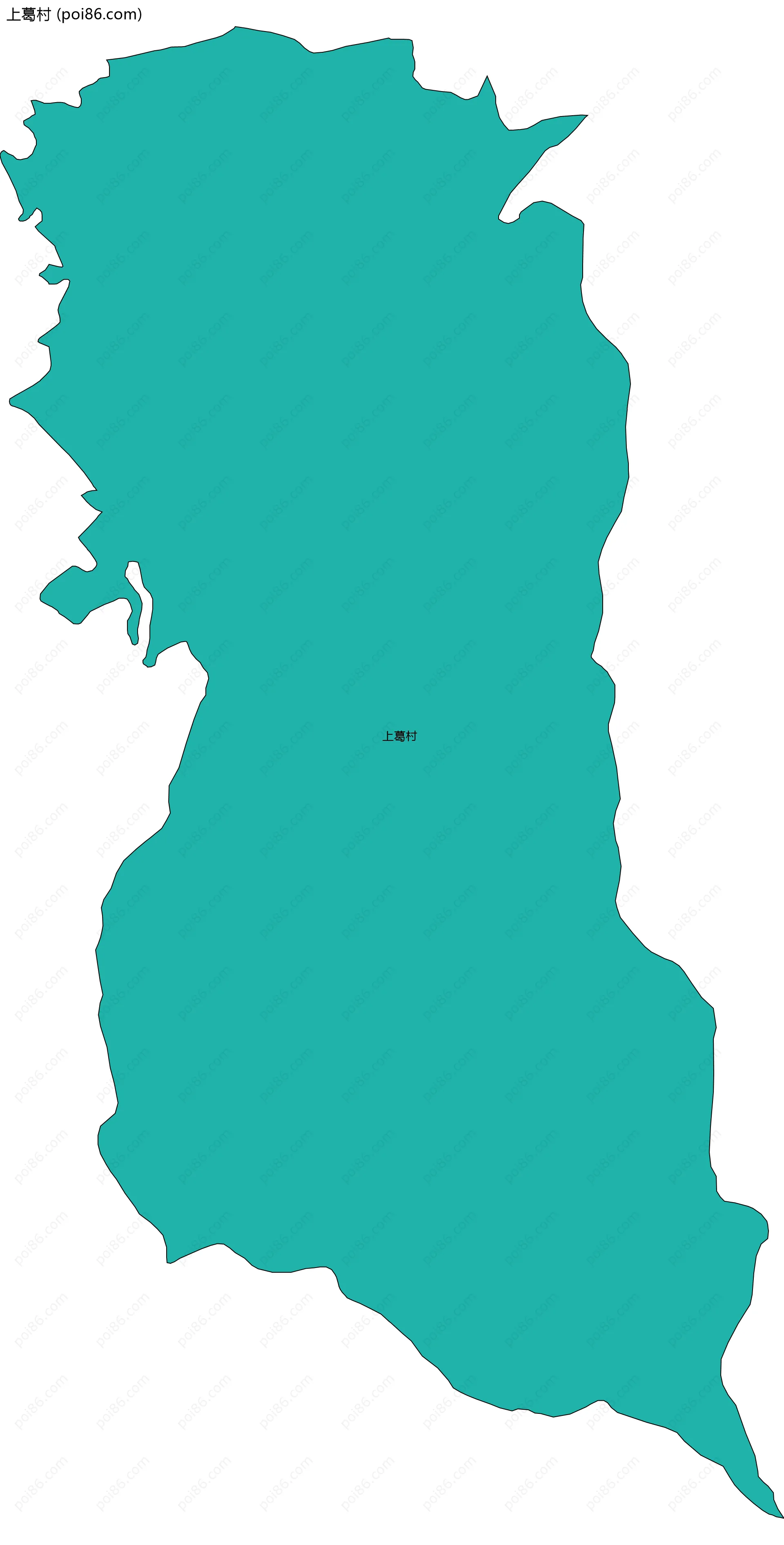 上葛村边界地图