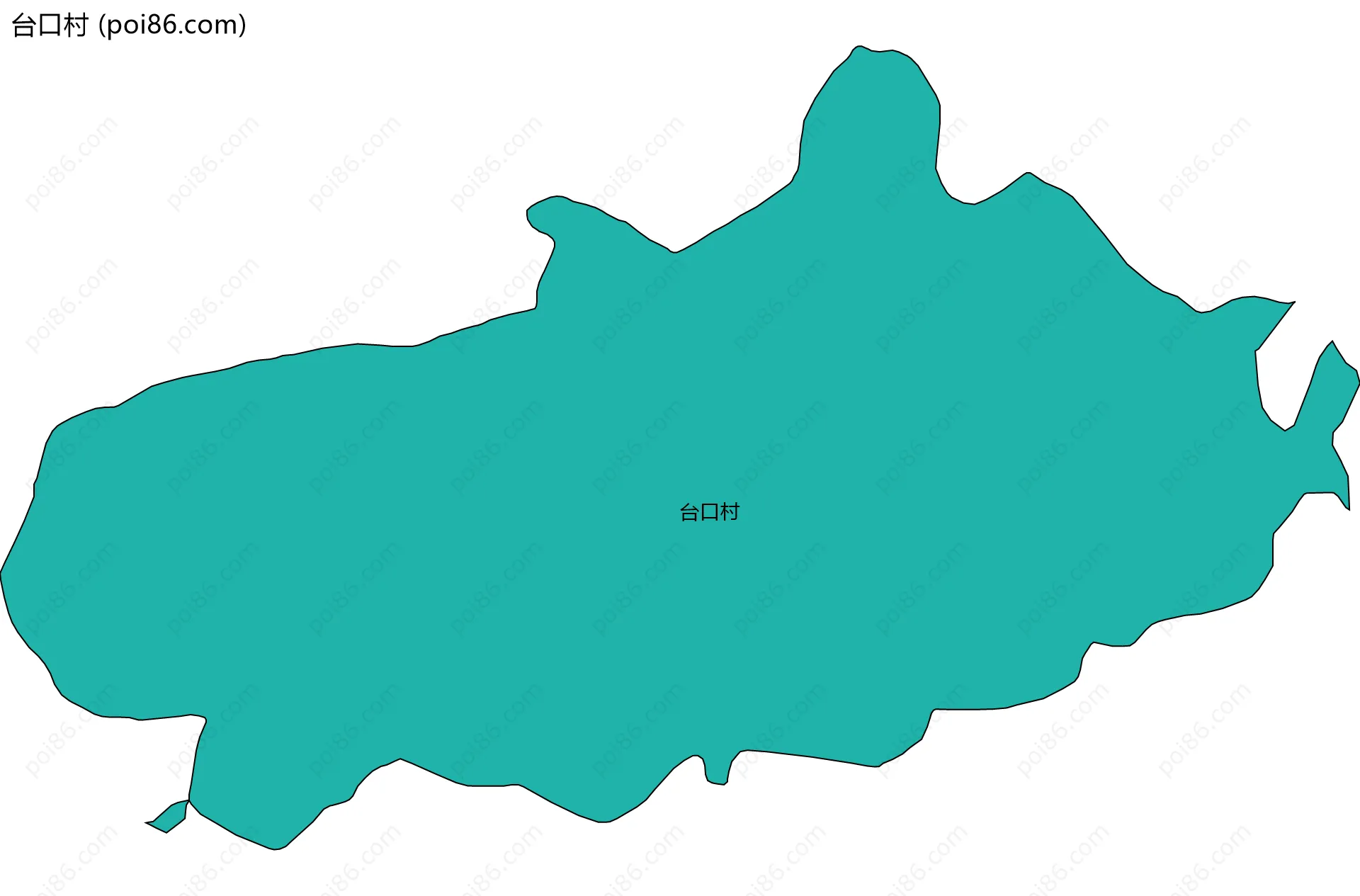 台口村边界地图